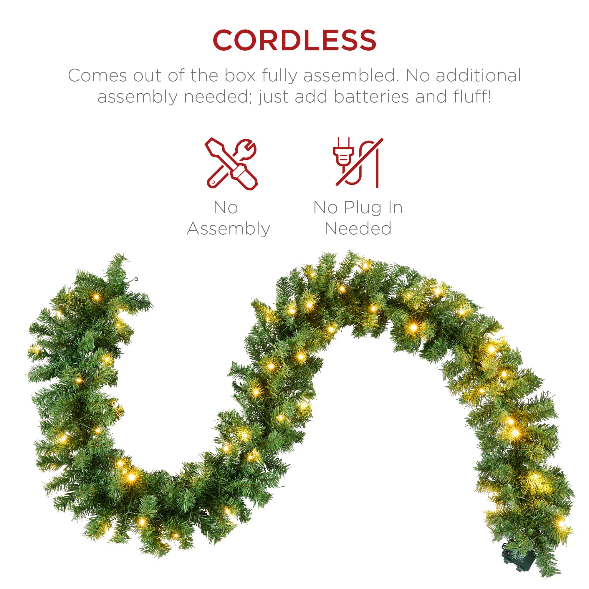Best Choice Products SKY8230 Artificial-Christmas-Garland - View #4