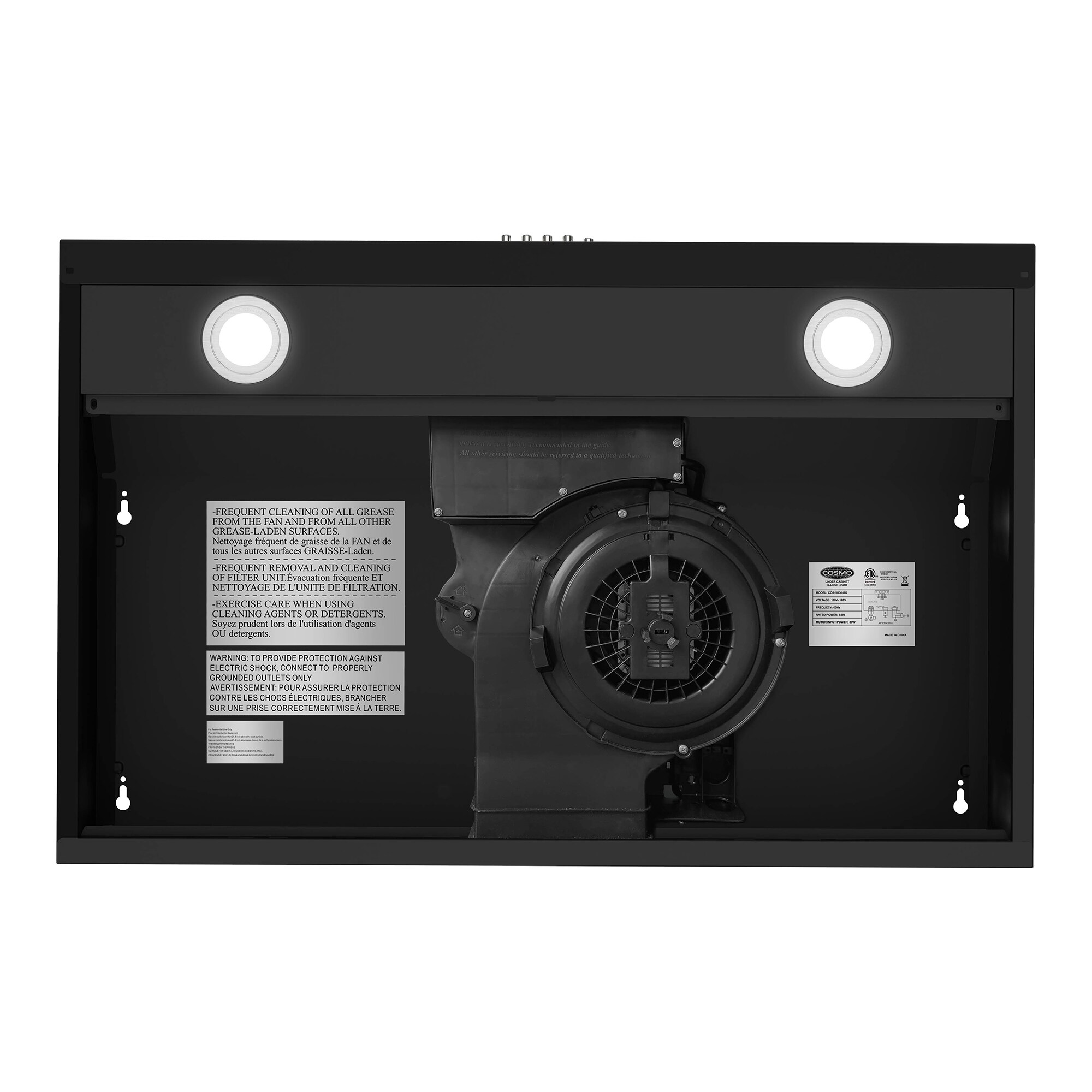 Cosmo COS-5U30-BK Undercabinet-Range-Hoods - View #11