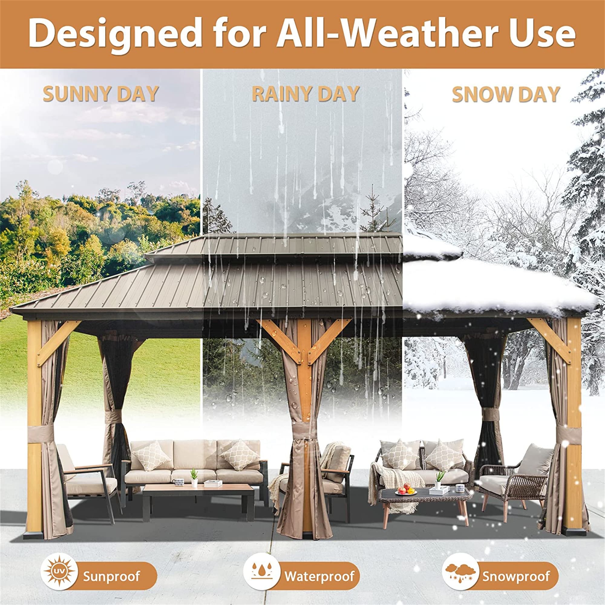 Mondawe MA-DLOS190 Wood-Resin-Gazebos - View #4