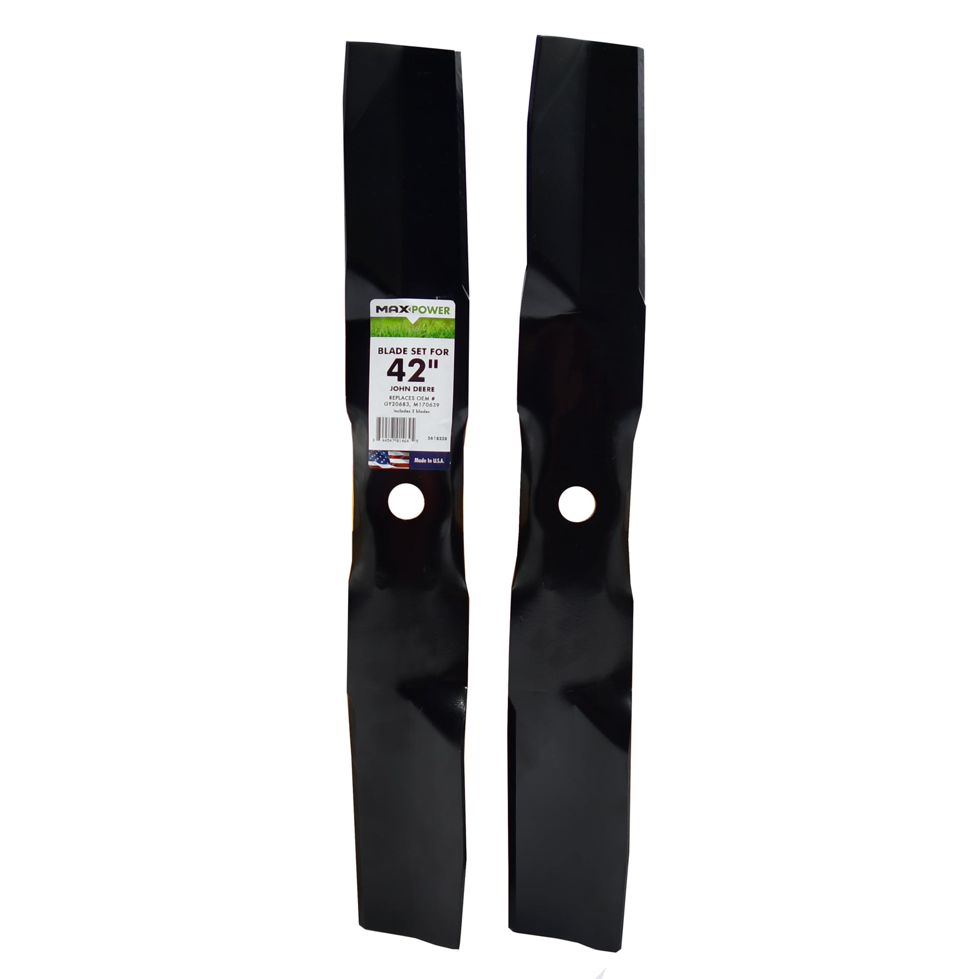 MaxPower 561822B 42-in Deck Standard Mower Blade for Riding Lawn 2 -Pack