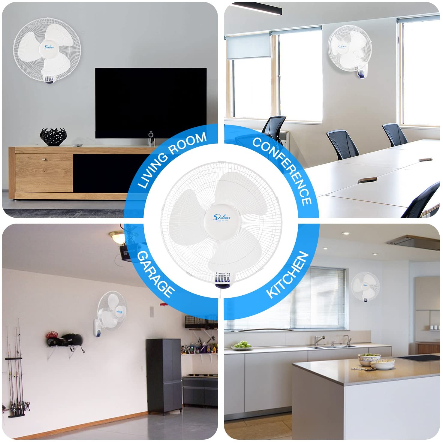 Siavonce XHGIT16 Wall-Mounted-Fans - View #11