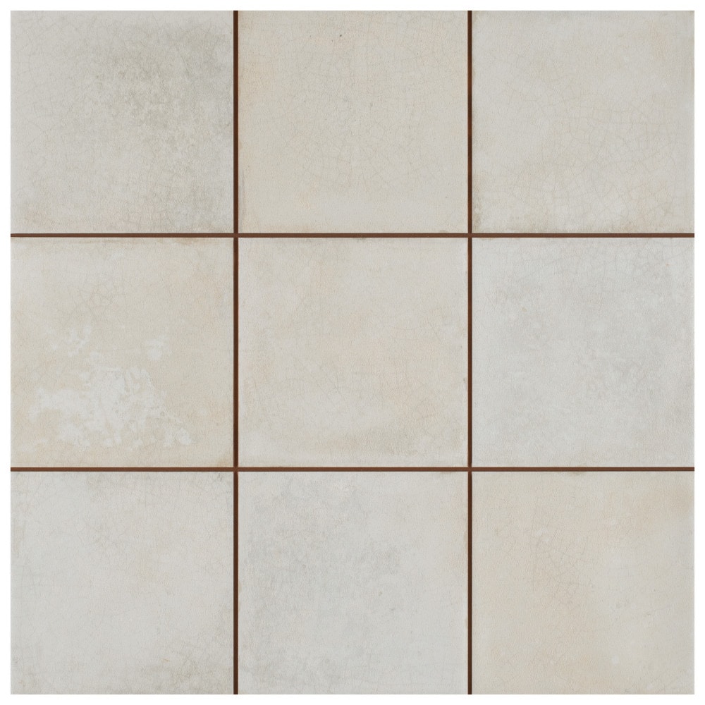 Affinity Tile S1FPE13KETW Sample- Kings Etna White 9-in x 9-in Multi-finish Ceramic Stone Look Floor and Wall Tile