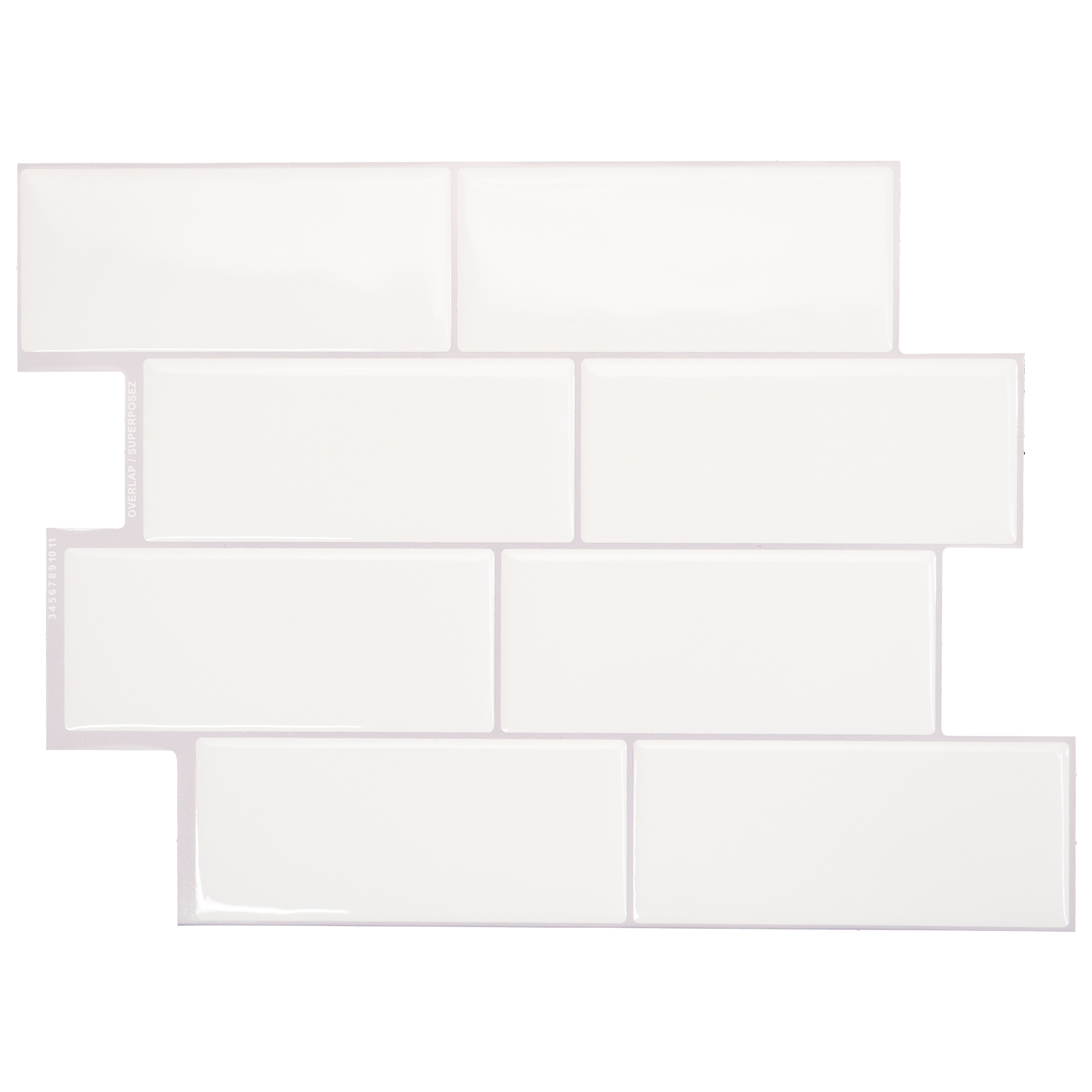 FunStick 15 Tile Peel and Stick Backsplash for Kitchen White Backsplash  Tiles 12x12 3D Self Adhesive Subway Tile for Bathroom Shower Waterproof