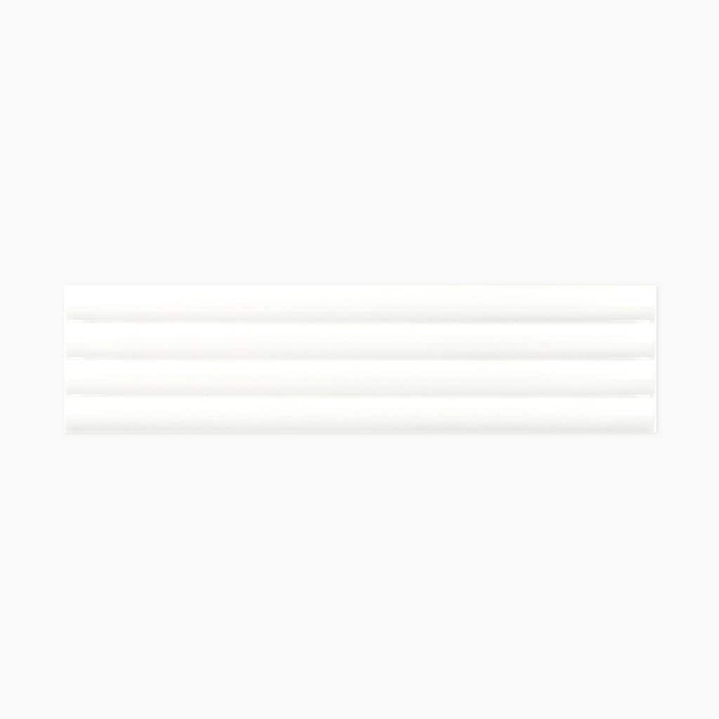 Apollo Tile RID88WHDECGL Arte White 2-in x 8-in Glossy Ceramic Patterned Standard Floor and Wall Tile ( 4.09-sq ft Carton