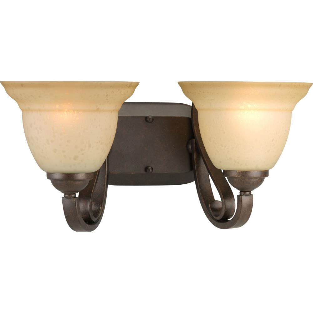 Progress Lighting P2882-77 Torino 2-Light Forged Bronze Transitional Vanity Light