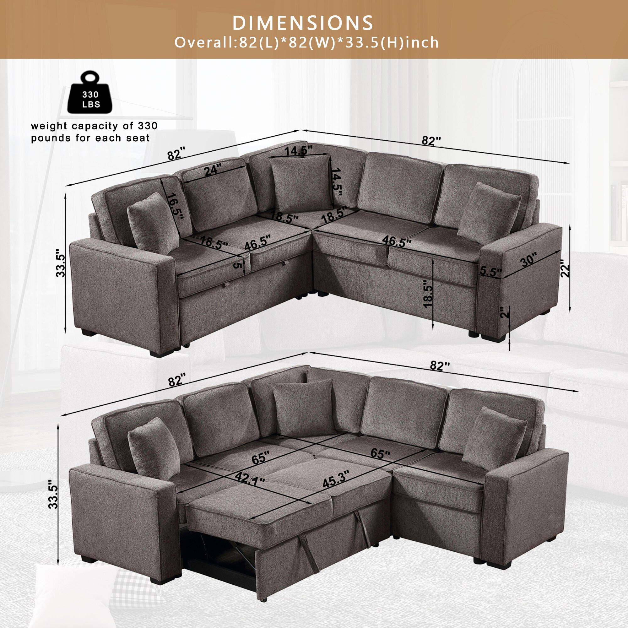 SINOFURN SYA090031BK Sofas-Loveseats - View #12