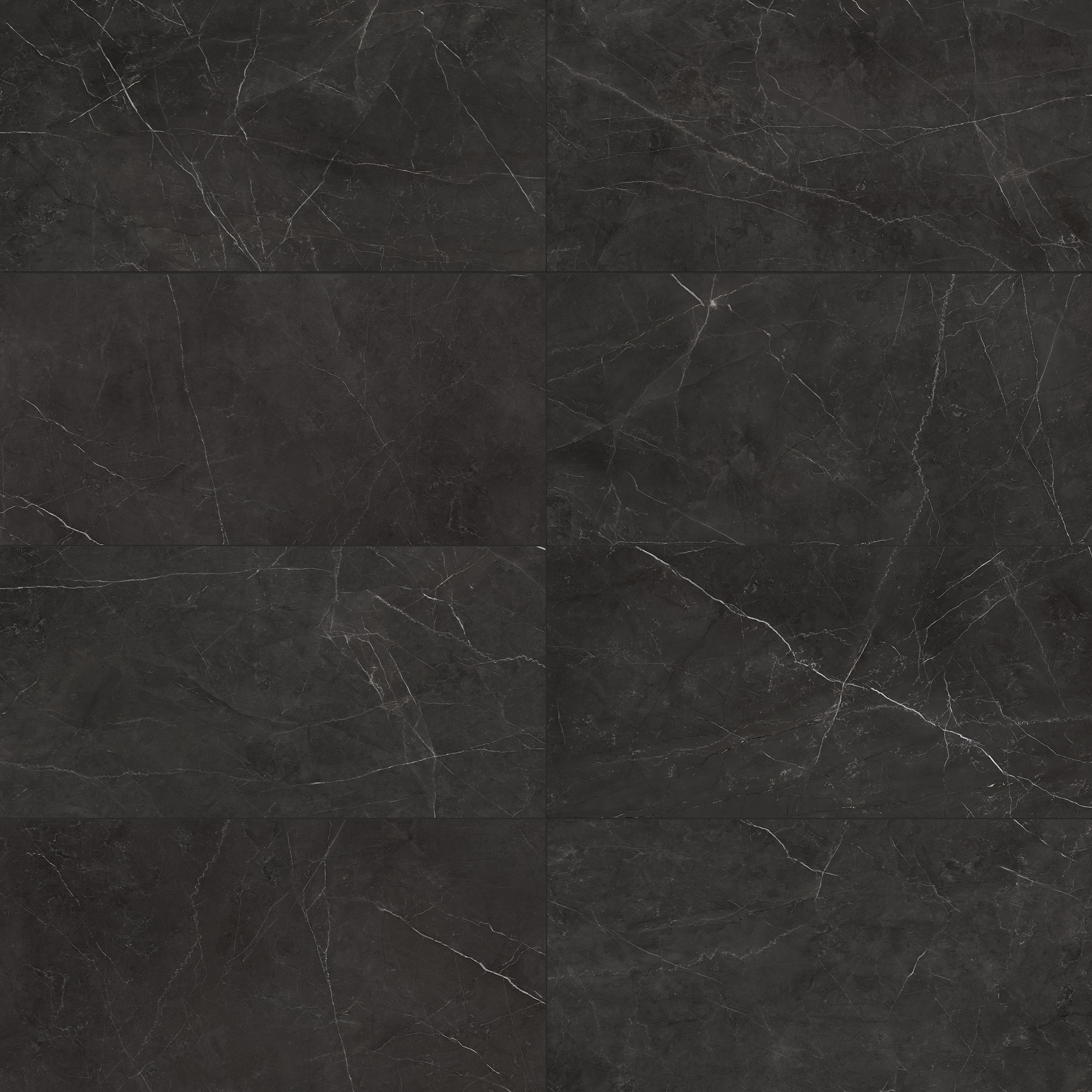 Anatolia 4500-0836-0 La Marca Nero Venato 24-in x 48-in Honed Porcelain Marble look Large format Floor and Wall Tile ( 7.75-sq ft Carton )