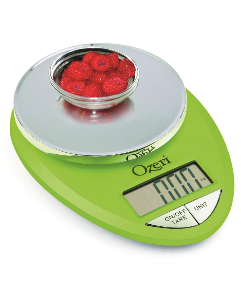 Ozeri Precision Pro Stainless-Steel Digital Kitchen Scale - White, 12lb  Capacity, Battery-Operated, Oversized Platform