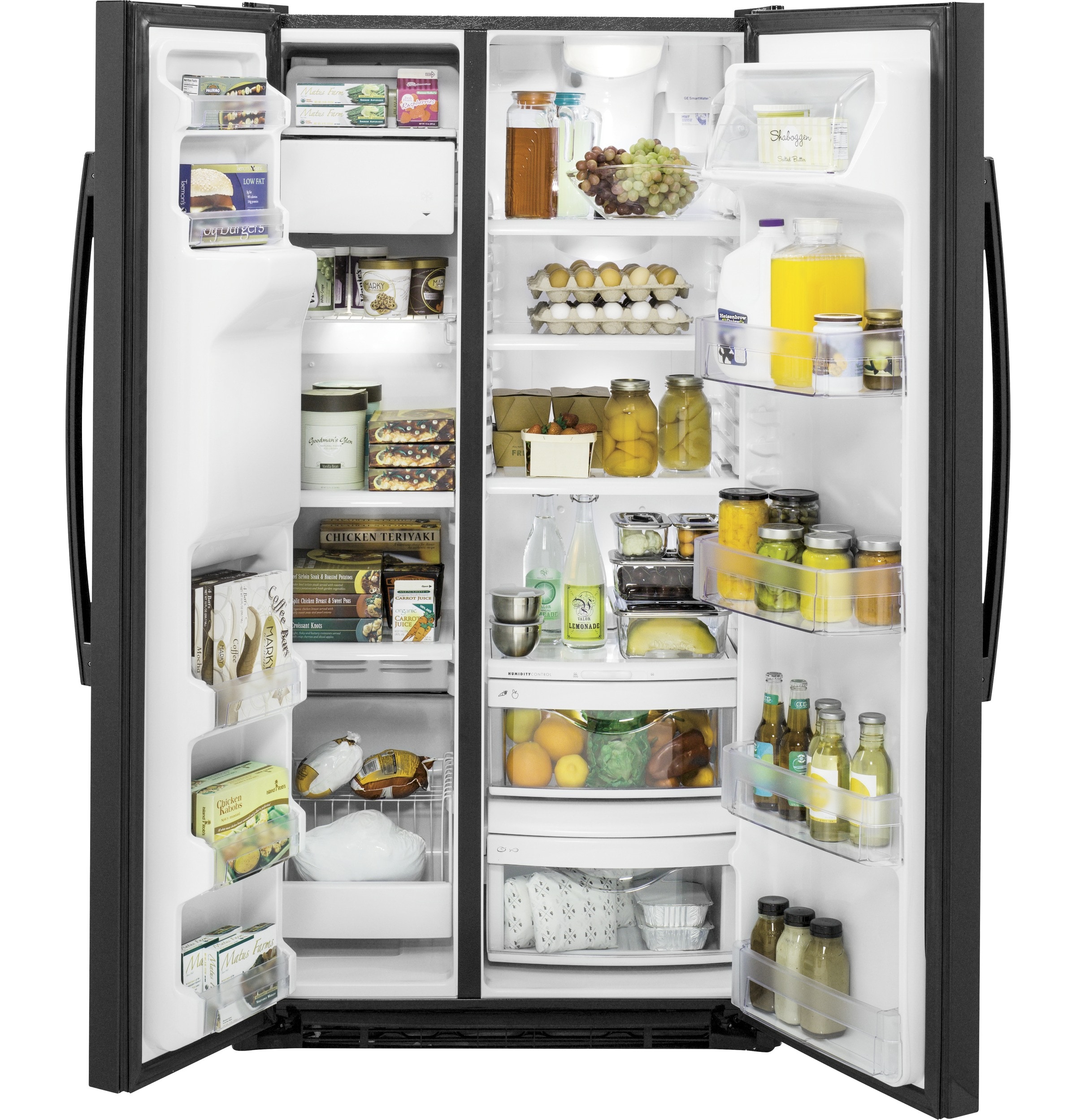 Ge black side by side deals refrigerator