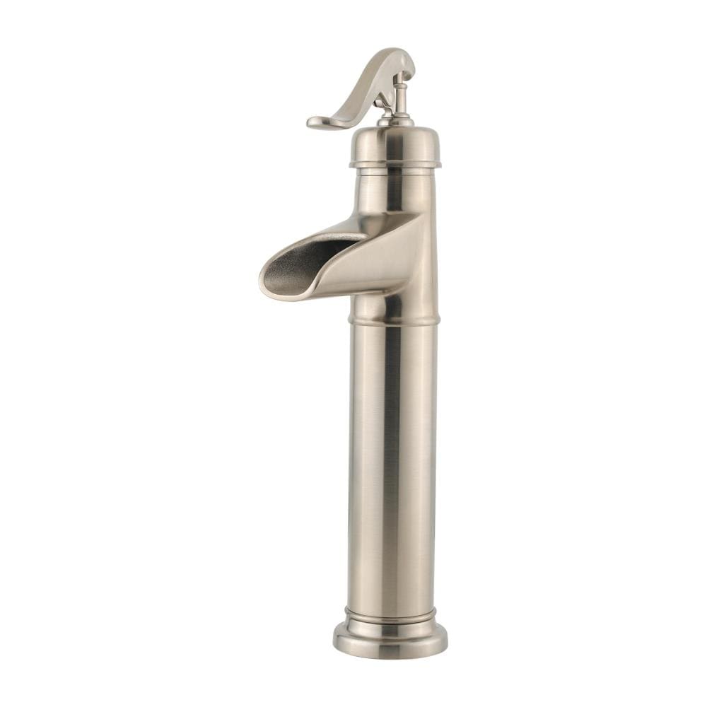 Pfister LG40-YP0K Ashfield Brushed Nickel Vessel 1-handle WaterSense Low-arc Residential Handle Bathroom Sink Faucet