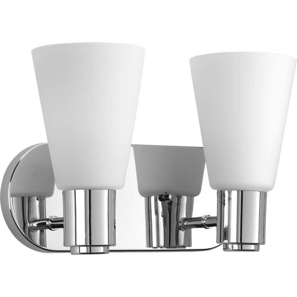 Progress Lighting P2155-15 Logic 2-Light Polished Chrome Modern/Contemporary Vanity Light