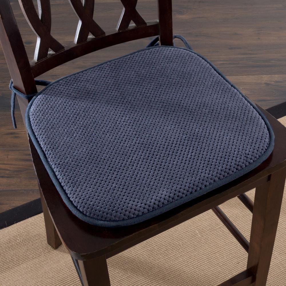 Square Cotton Chair Cushion Tie-on Kitchen Seat Cushion for Kitchen Garden 
