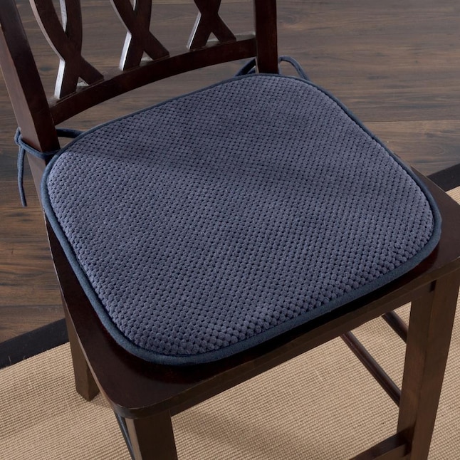 Hastings Home Chair Cushions Navy Solid Chair Cushion in the Indoor Chair  Cushions department at
