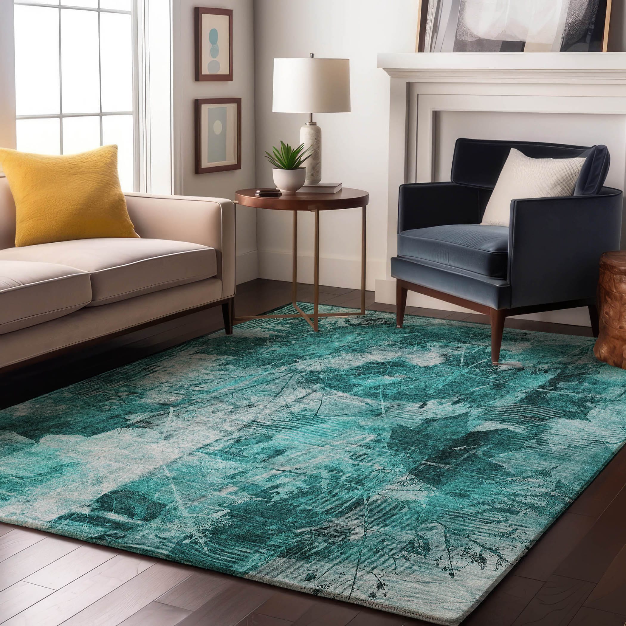 Addison Rugs AMF526PI9X12 Mayfield AMF526PI 9 x 12 (ft) Loomed Polyester Pink Rectangular Indoor Abstract Machine washable Area rug