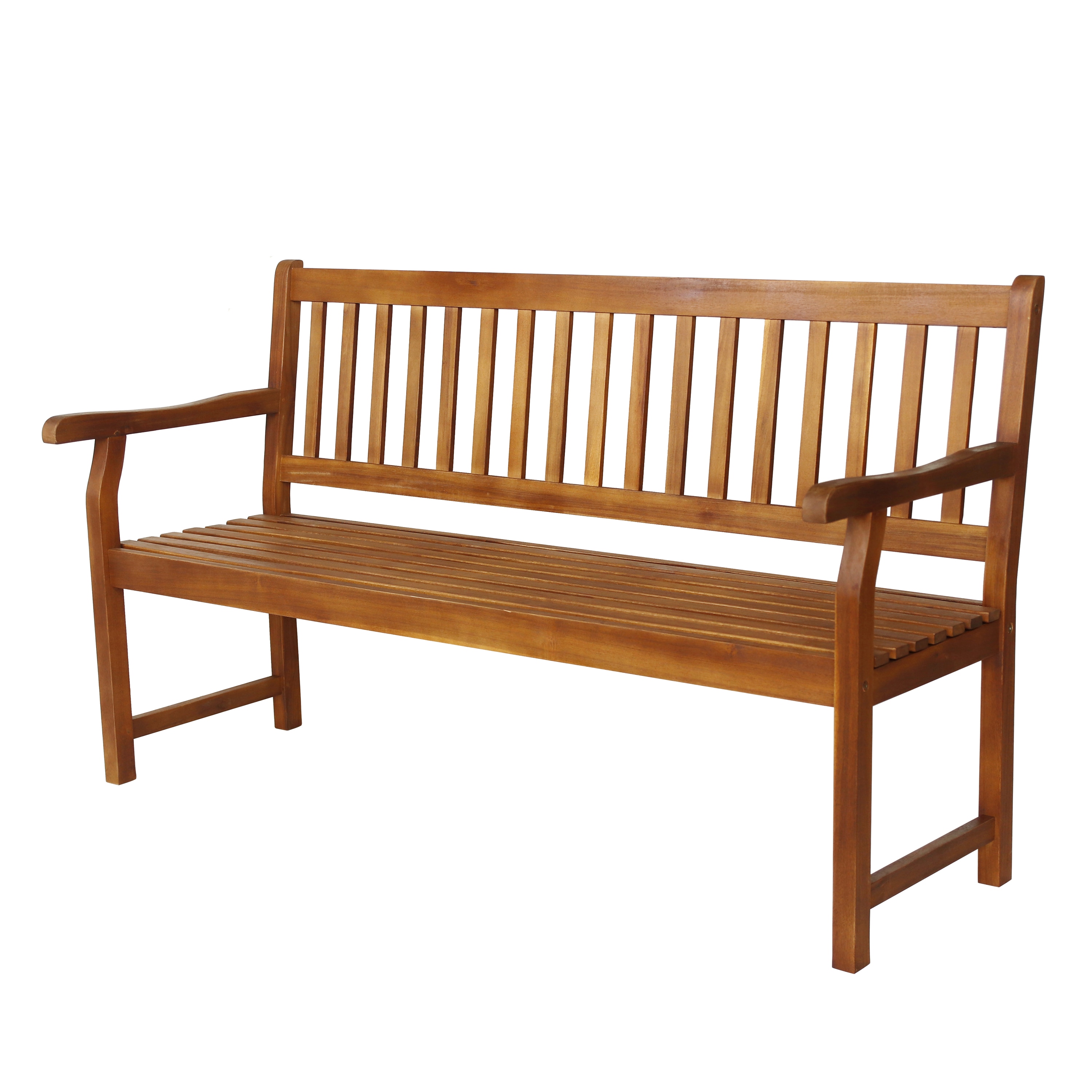 JONATHAN  Y BNH101A Laurel Slat-Back Bohemian Classic 59.06-Inches W x 34.25-Inches H Teak Acacia Traditional Bench