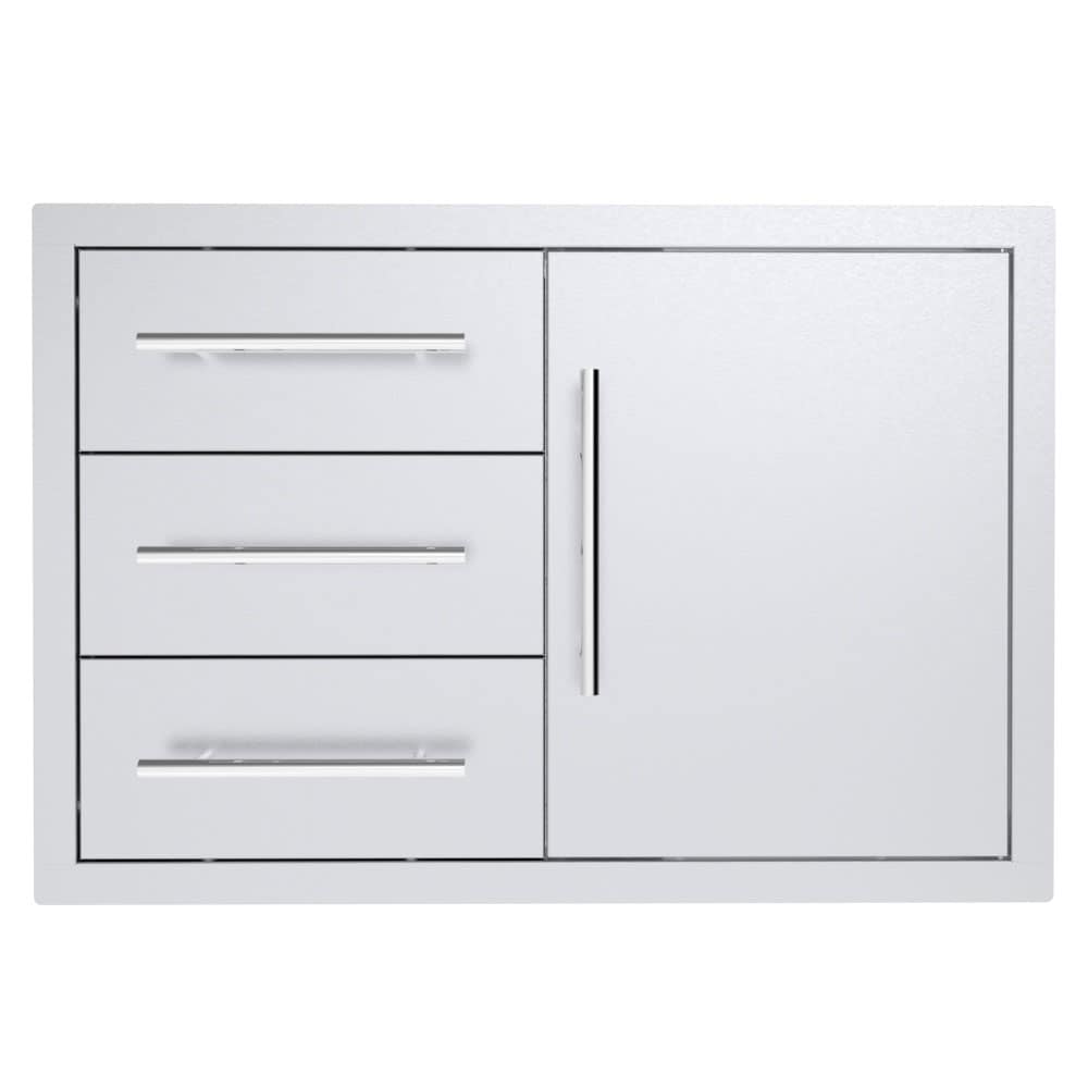 Sunstone Texan Built-In Grill Cabinet Single Door and Double Drawer Combination TEX-30TDDC Sansujyuku sansujyuku.com