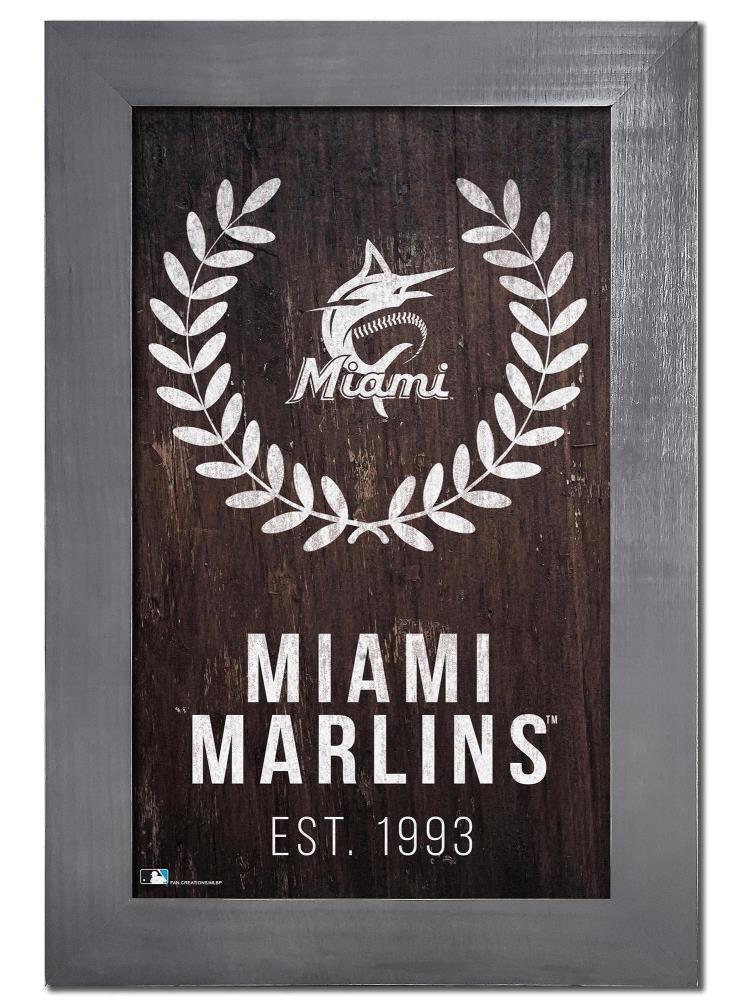 Fan Creations Miami Marlins On Wood Print