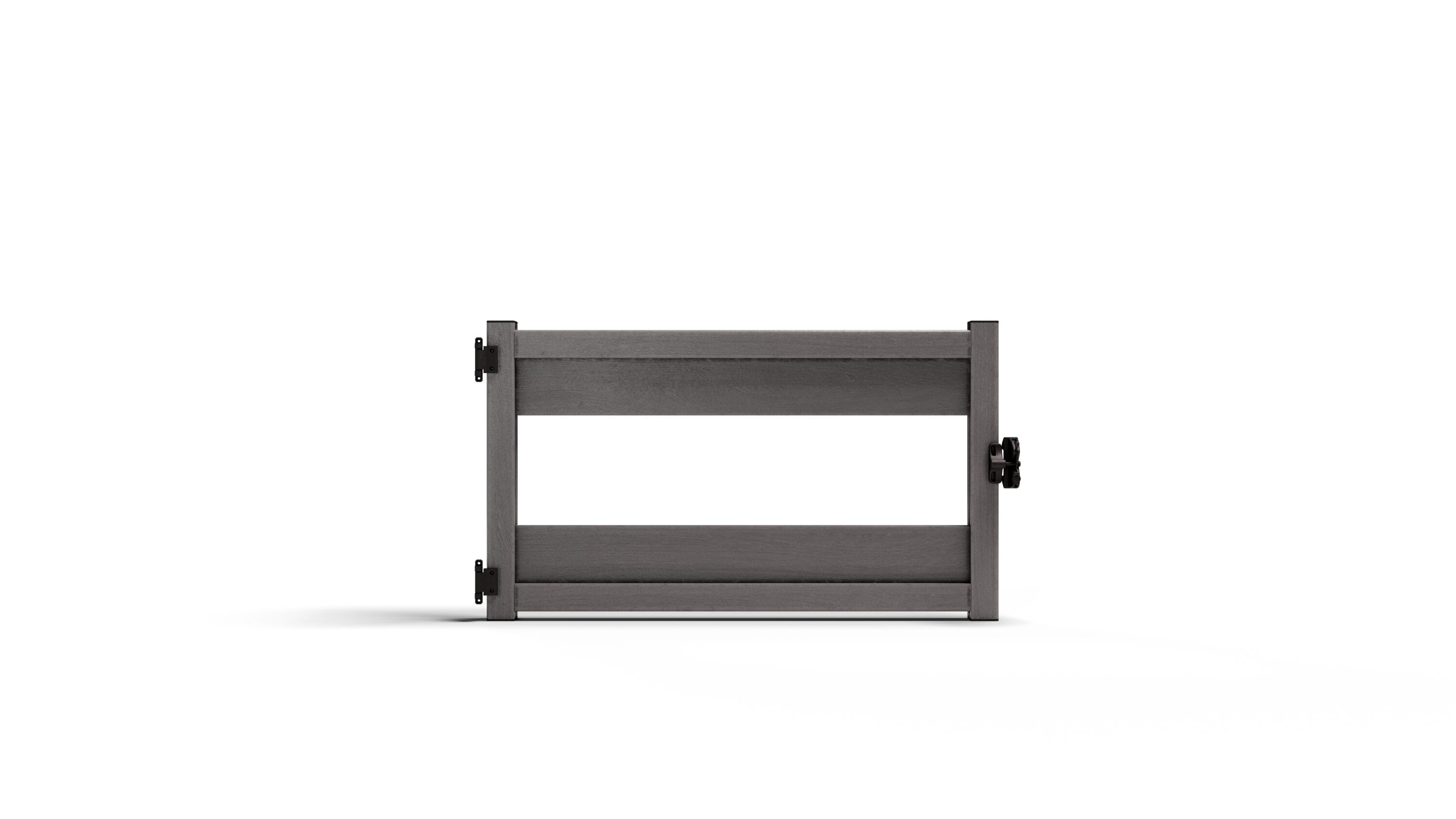 Natures Composites Two-Board Ranch Rail Gate 2-ft H x 4-ft W Slate Grey Decorative Composite Fence Gate with Hardware