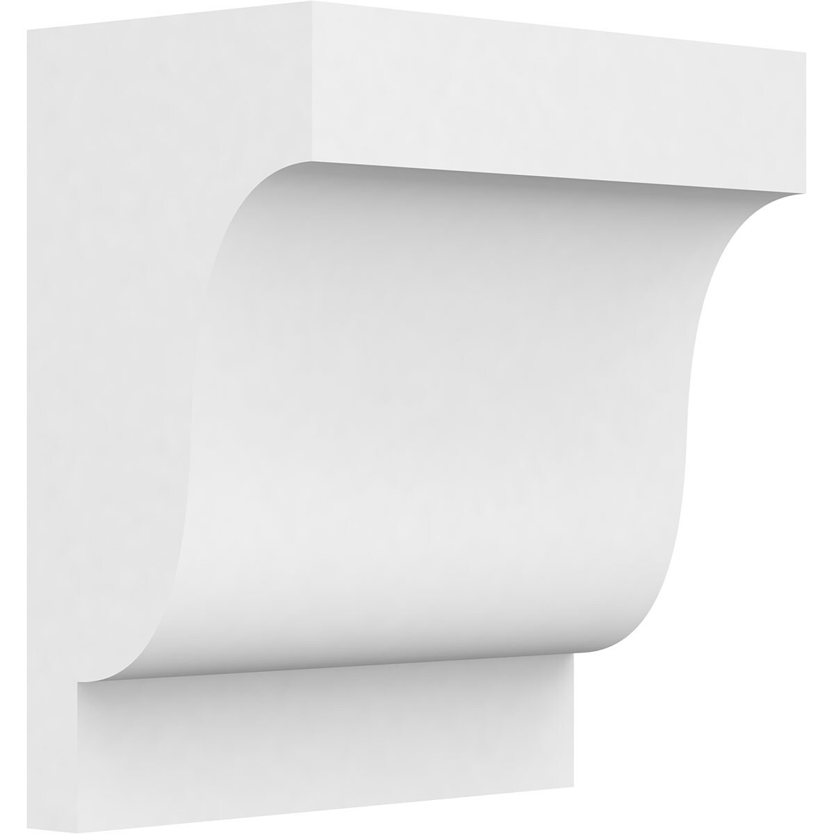 Ekena Millwork CORP07X04X08NEW 7-in x 4-in x 8-in Standard newport Unfinished White PVC Paintable Corbel