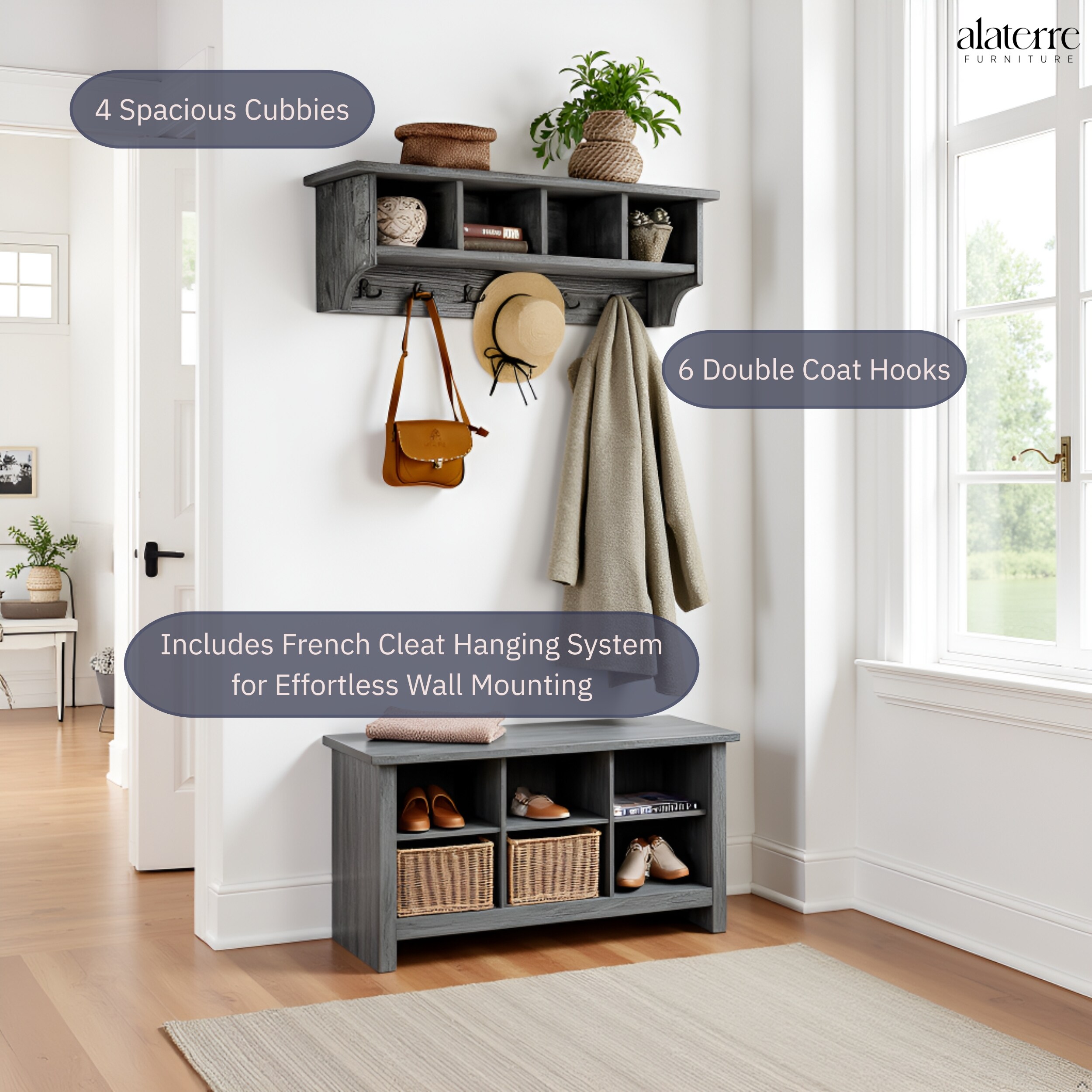 Alaterre Furniture AMBA24SG Coatrack-Stands-Pedestals - View #3