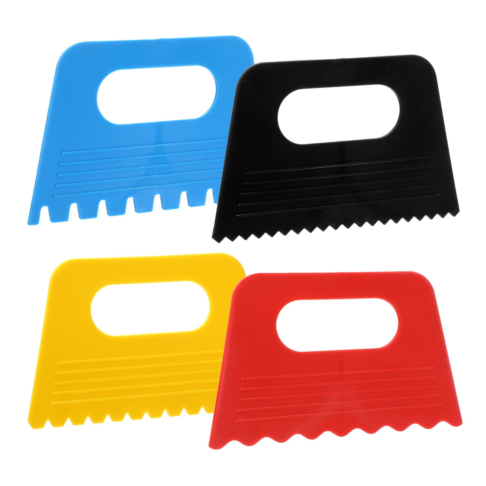 Phyfalip 4 Piece Paint Texture Tools Kit Plastic Scrapers for Plaster Putty Acrylic Canvas Art durable home and garden accessory designed for #LPF0818P174