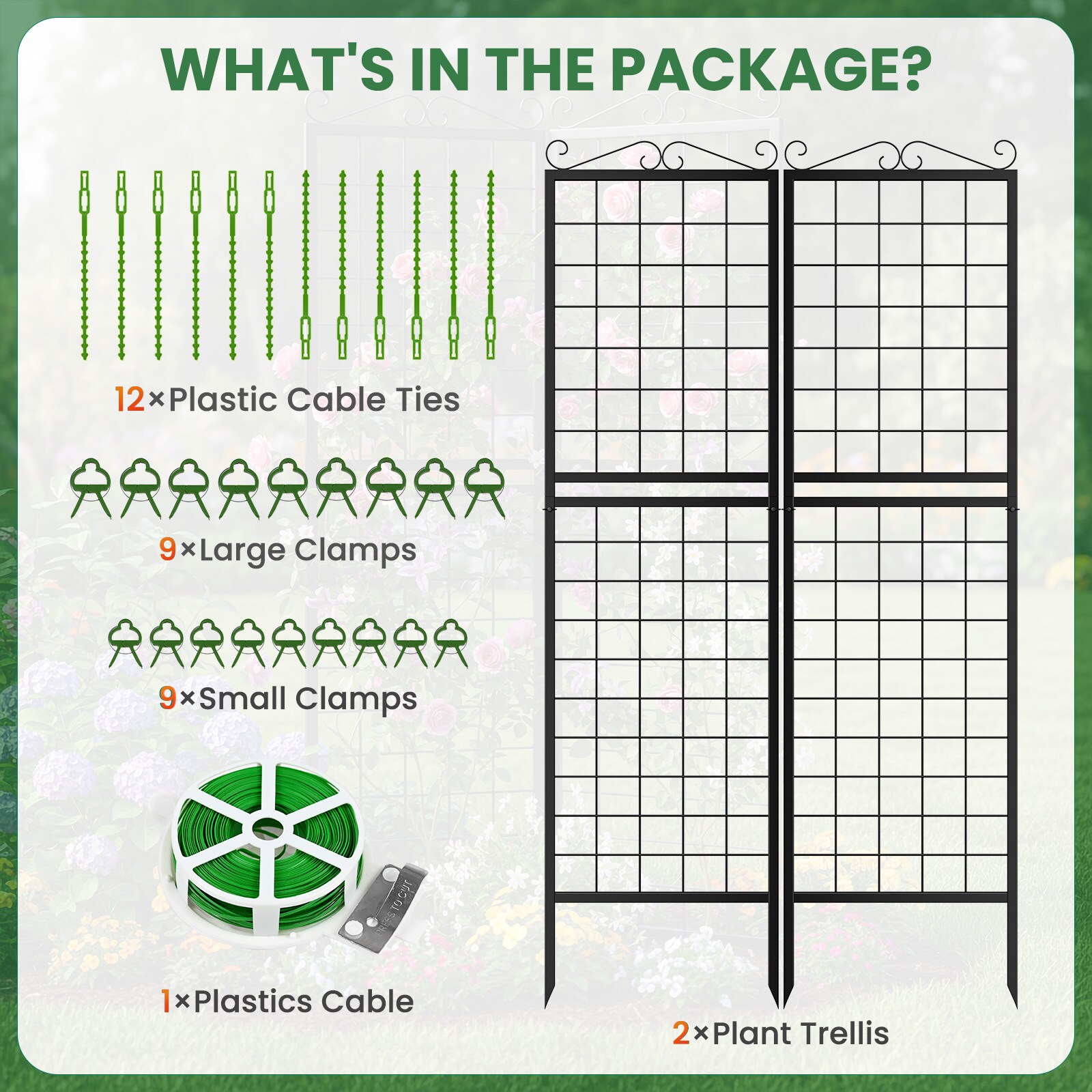 DOCRED MGT-2PCSFGBK-A1-LS02 Garden-Trellis - View #7