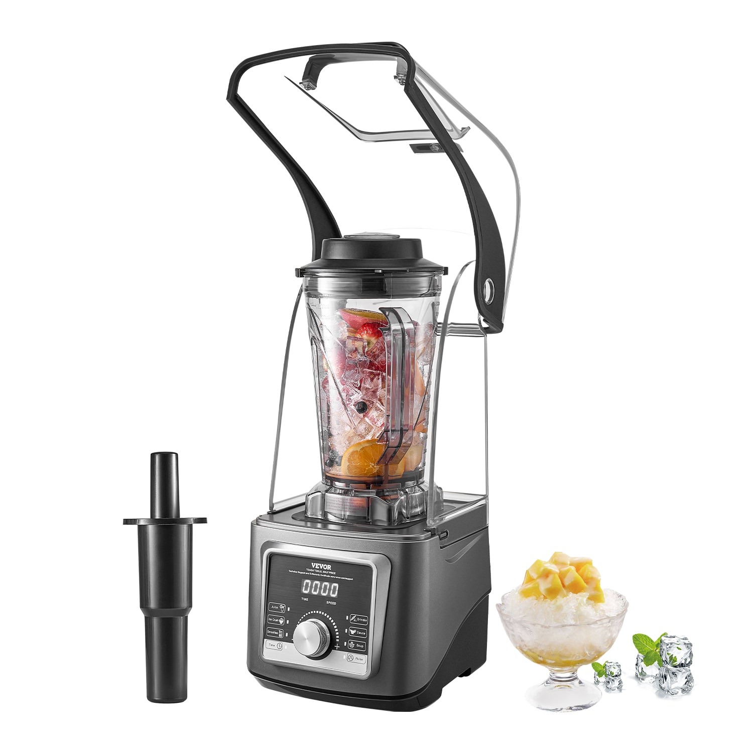 VEVOR Blender for Smoothies 3-oz 3 -Speed Blender and food processor combo ( Gray ) #DJYZSBJBJ35LUF6FPV1