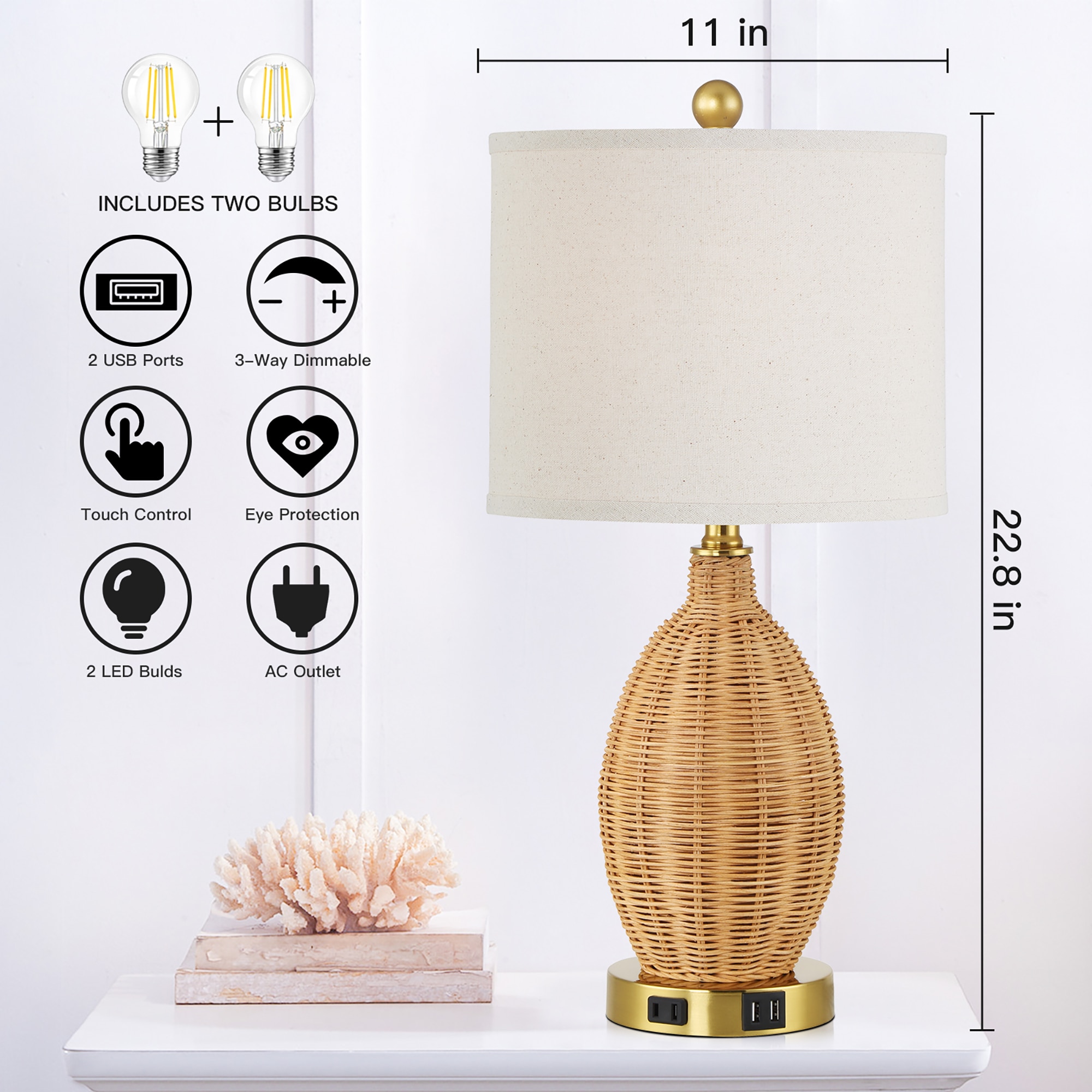 UrFurnishings TD-74 Table-Lamps - View #8