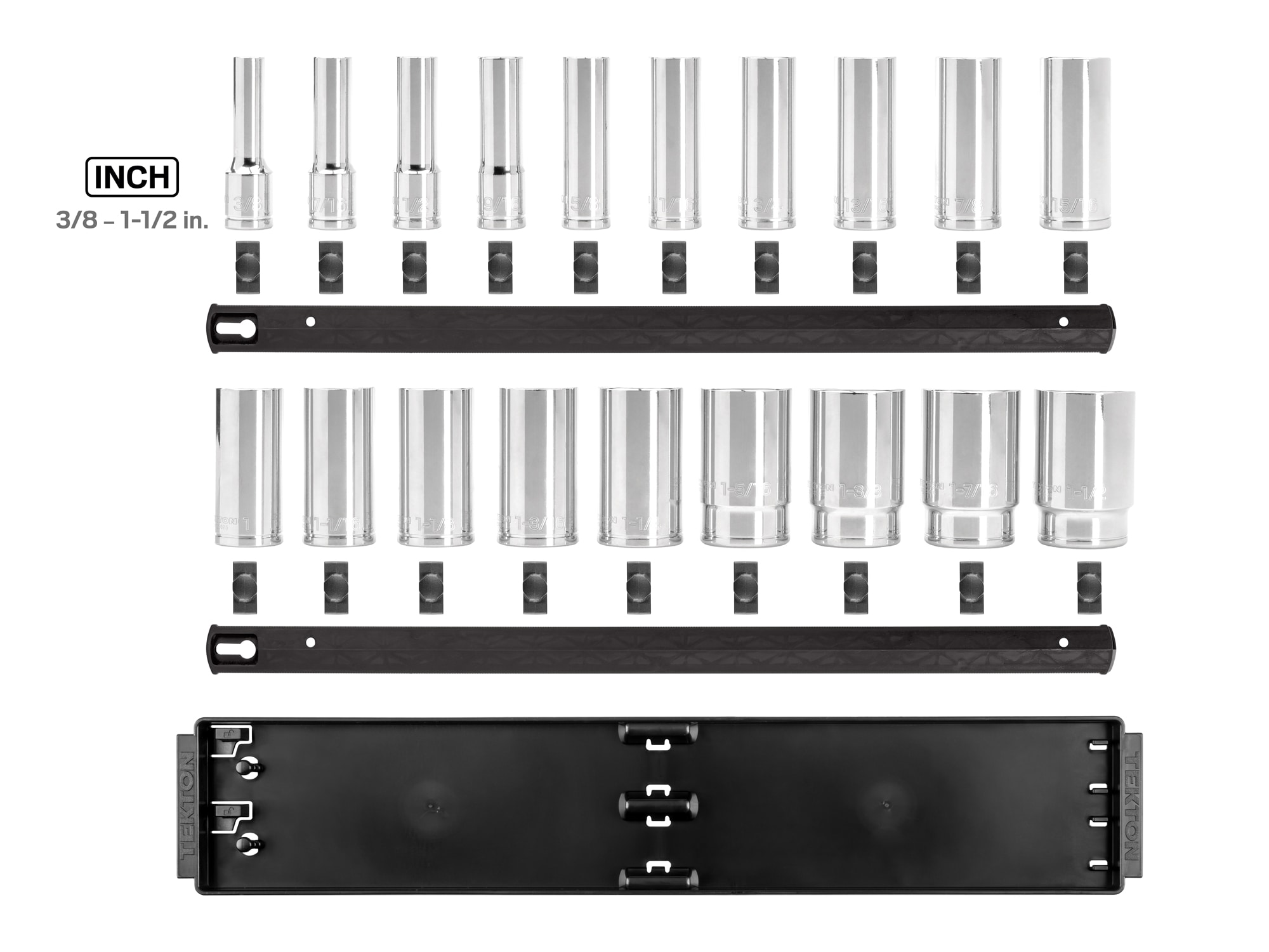 TEKTON 1/2-in Drive Standard (SAE) Deep Socket Set (19-Pieces) SHD92123 Sansujyuku sansujyuku.com