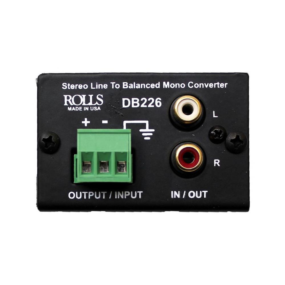 Rolls TCNCD386375  RLS-DB226 Stereo Line to Balanced Mono Converter