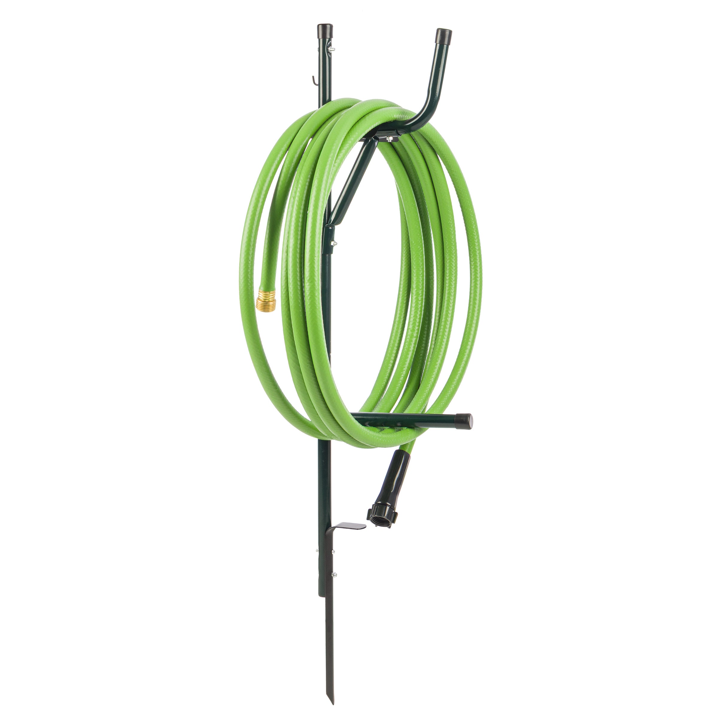 Pure Garden Freestanding Water Hose Stand Caddy Iron 65.6-ft Stand Hose Reel