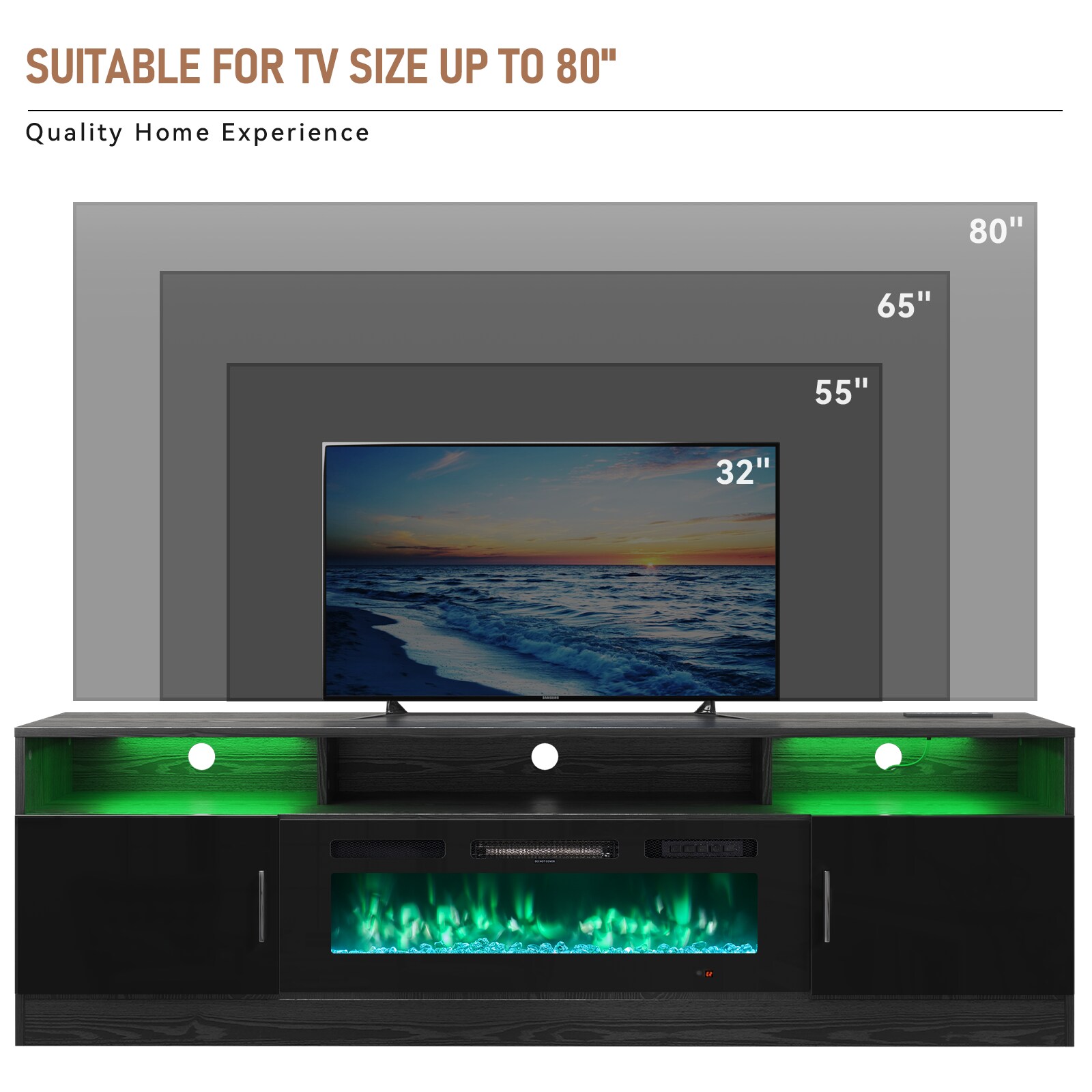 AOXUN H21025BR-15+H20024 Electric-Fireplaces - View #5