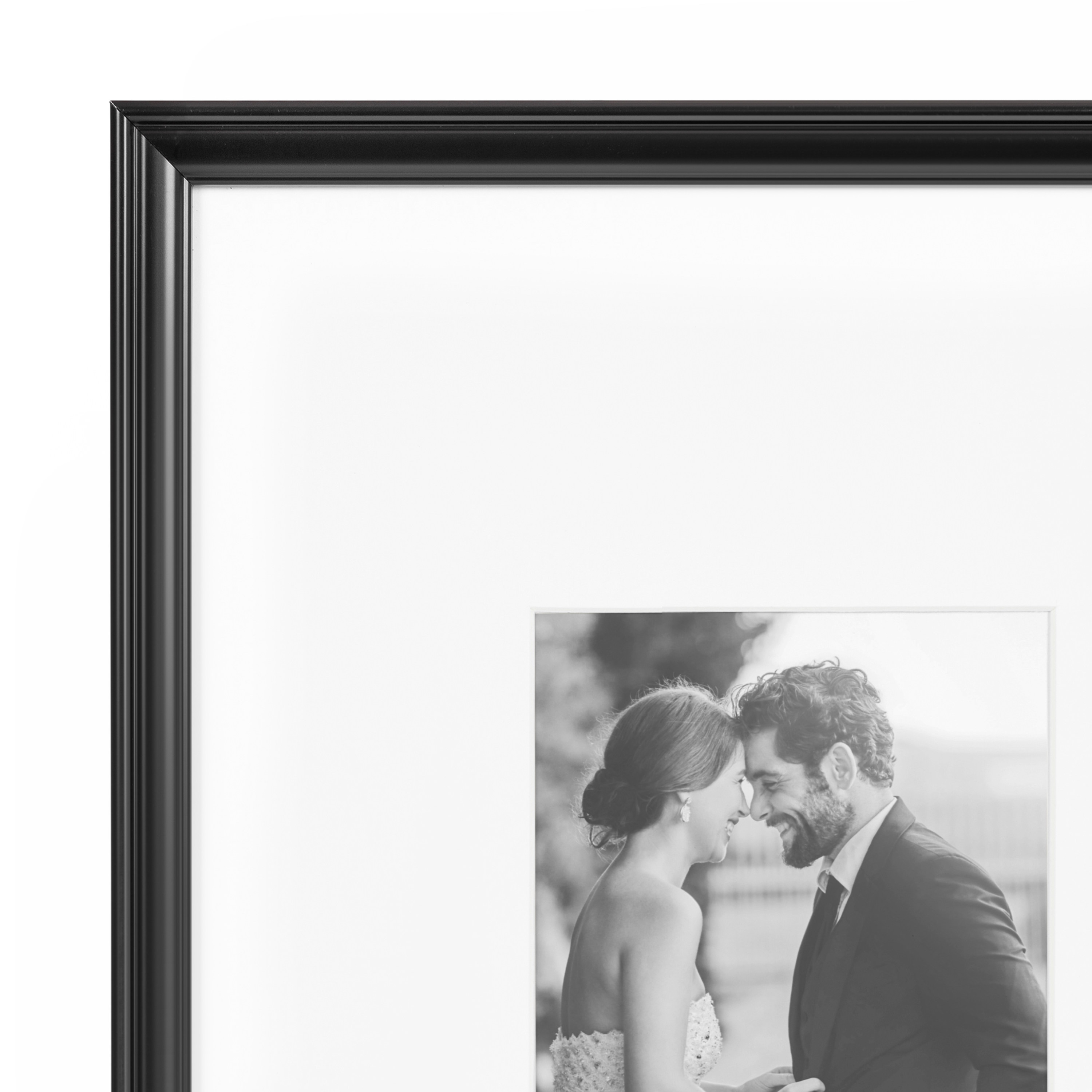 Black Polystyrene 11x14 Wall Photo Frame Set