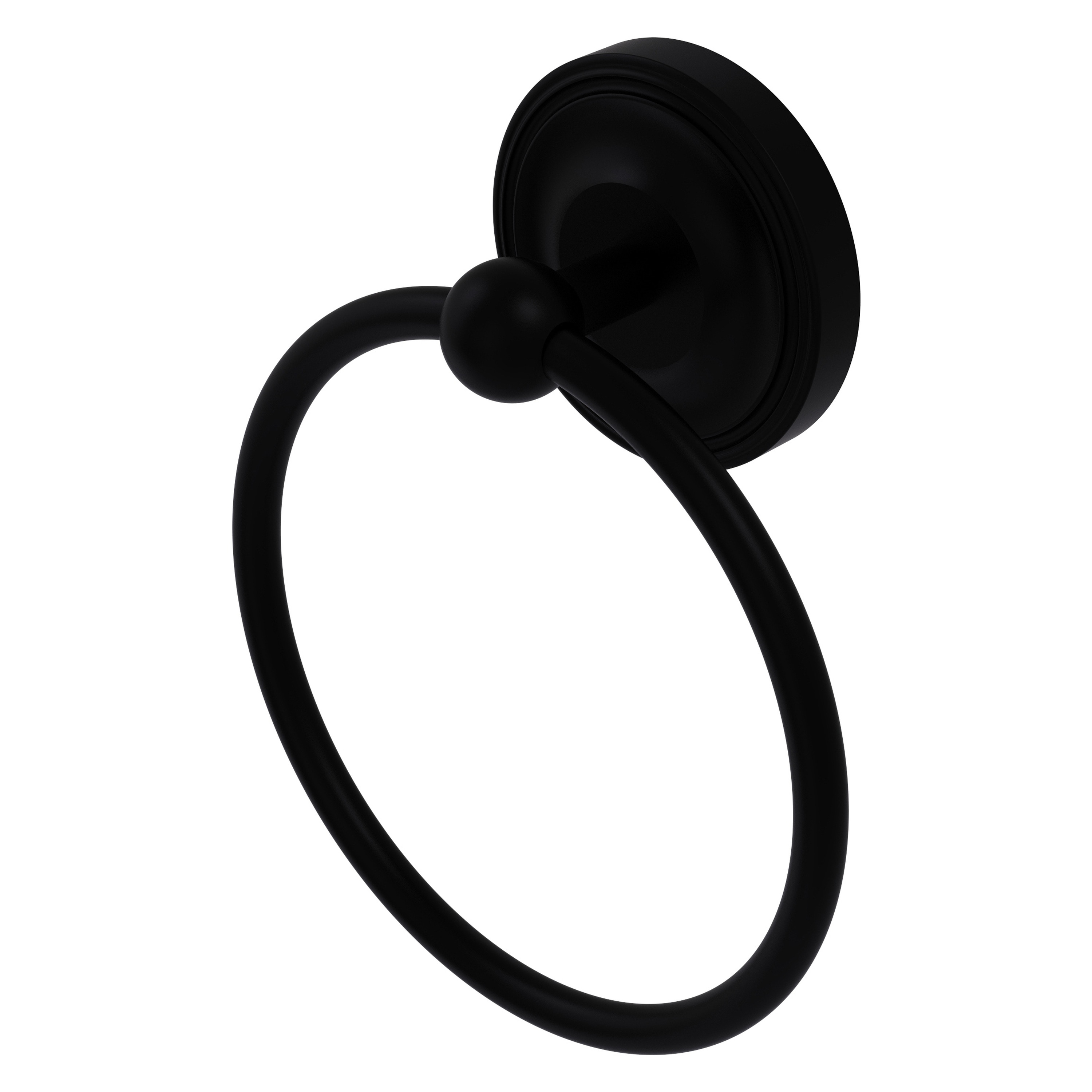 Allied Brass R-16-BKM Regal Matte Black Wall mount Single Towel Ring