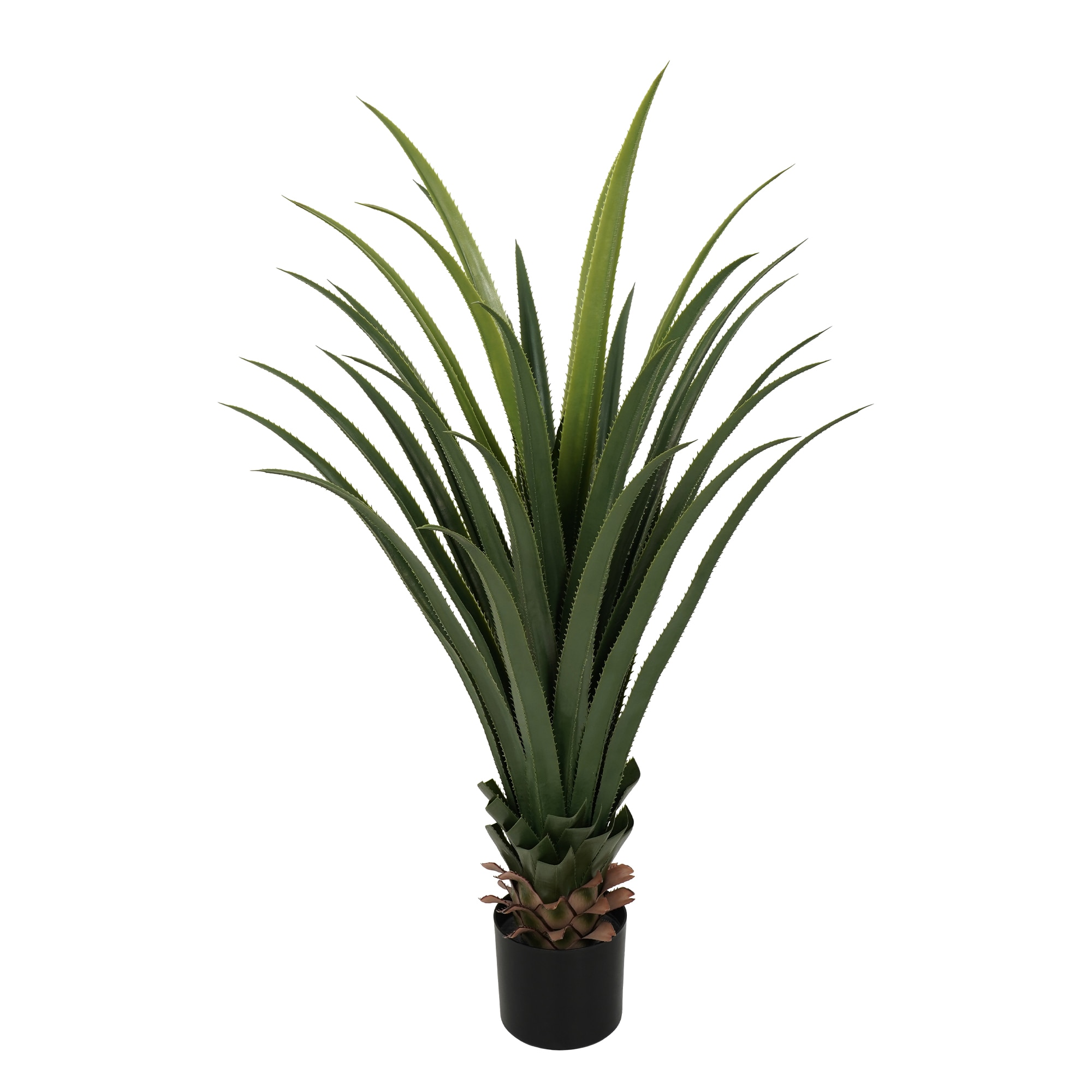 Vitalismo 48-in Green Indoor/Outdoor Floor Agave Artificial Plant in Black Pot 1 Pack Faux Succulent Plant UV Resistant No Maintenance for Patio Porch Entryway Home Decor