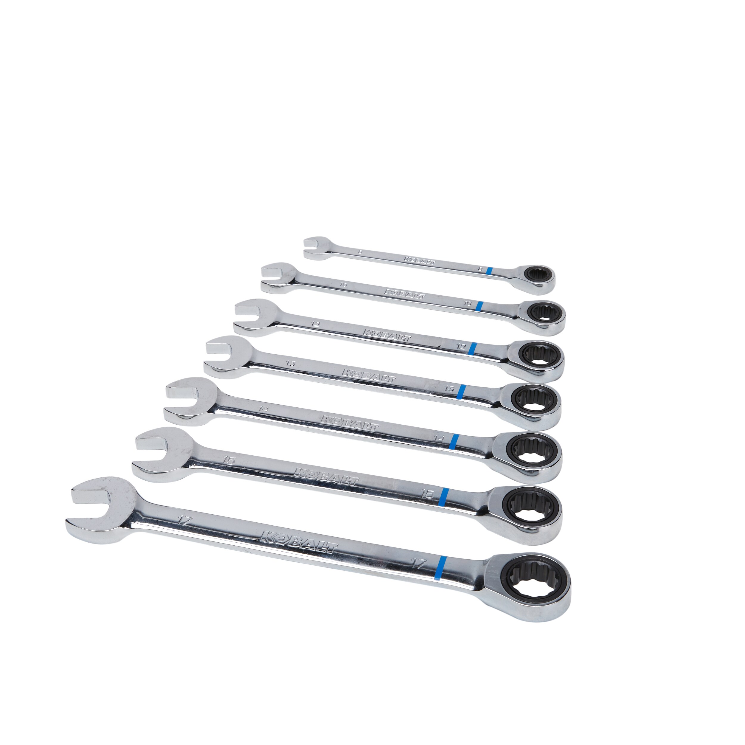 Kobalt 7-Piece Set 12-Point Metric Ratchet Wrench Set in the 