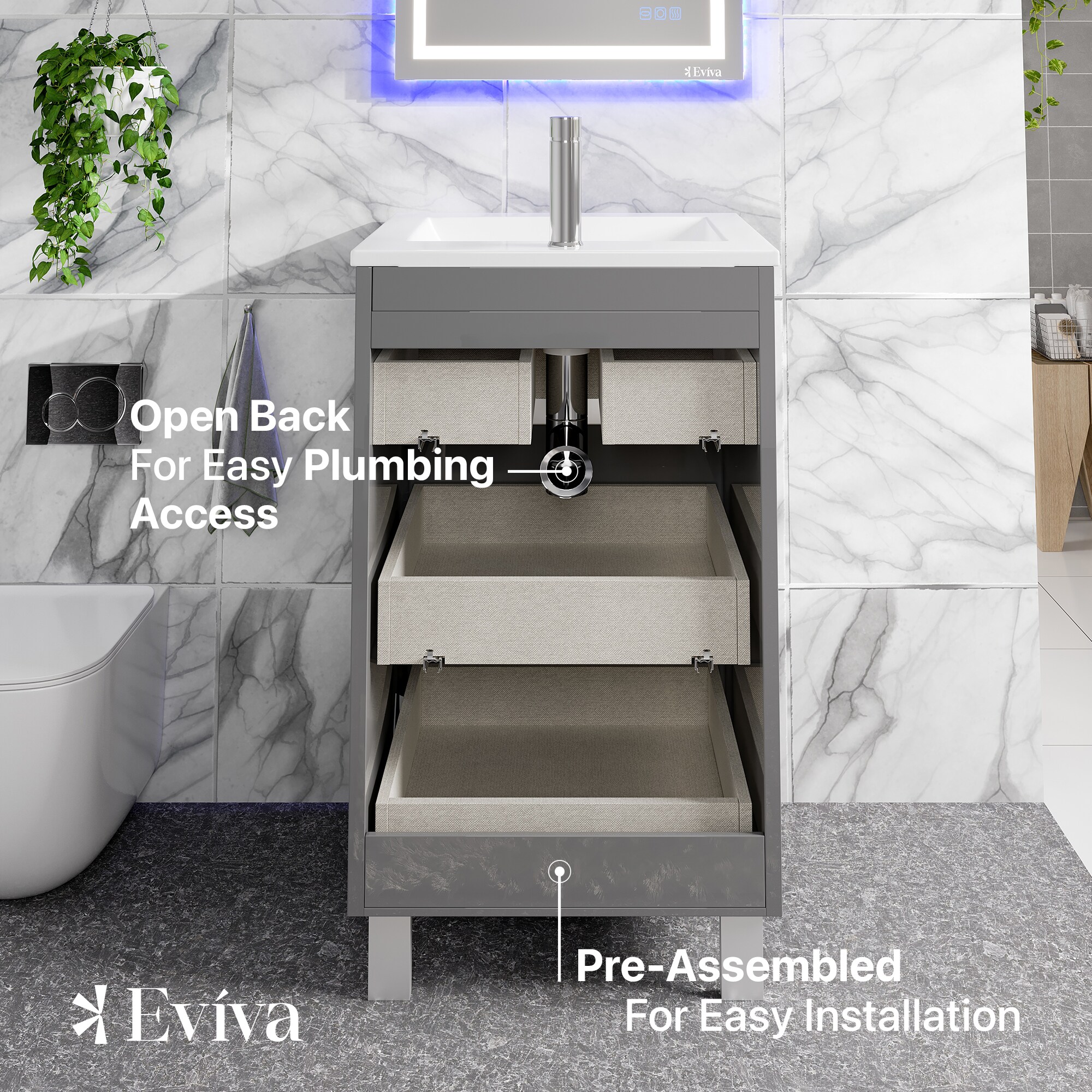 Eviva EVVN580-24GR Bath-Vanity-Combo - View #5
