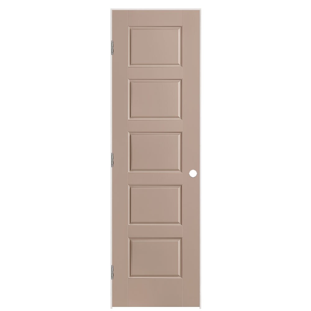 Masonite 24 In X 80 In Sandpiper Hollow Core 5 Panel Equal Right Hand Smooth Prefinished Molded