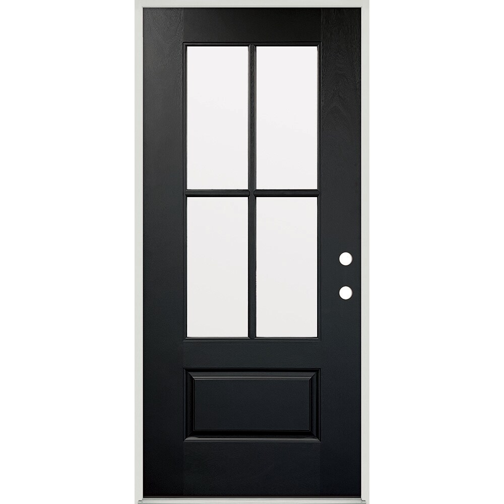 Stanley Doors 32 in. x 80 in. Art Deco Full Lite Painted White