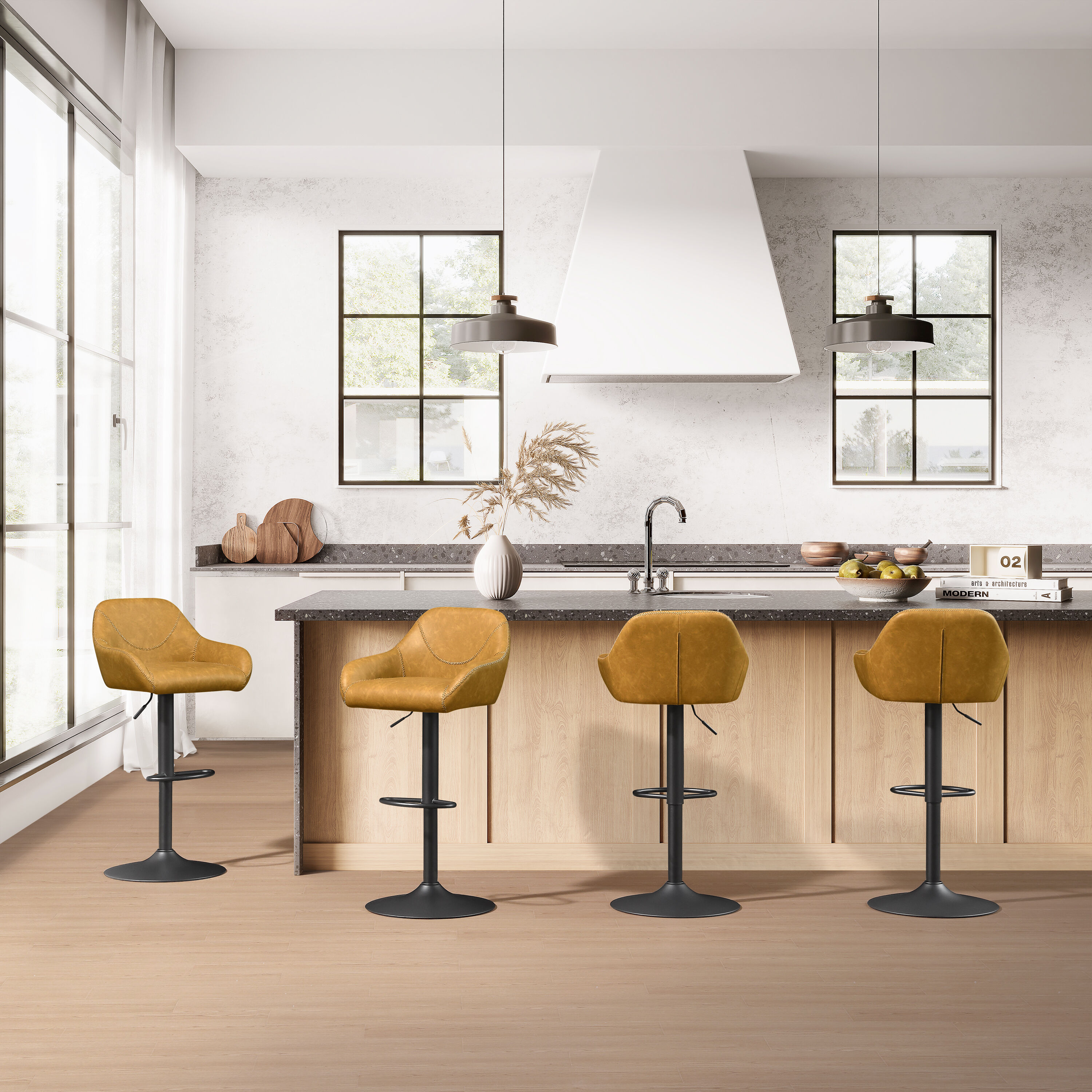Art Leon BS022-2-YE-PU stools - View #6