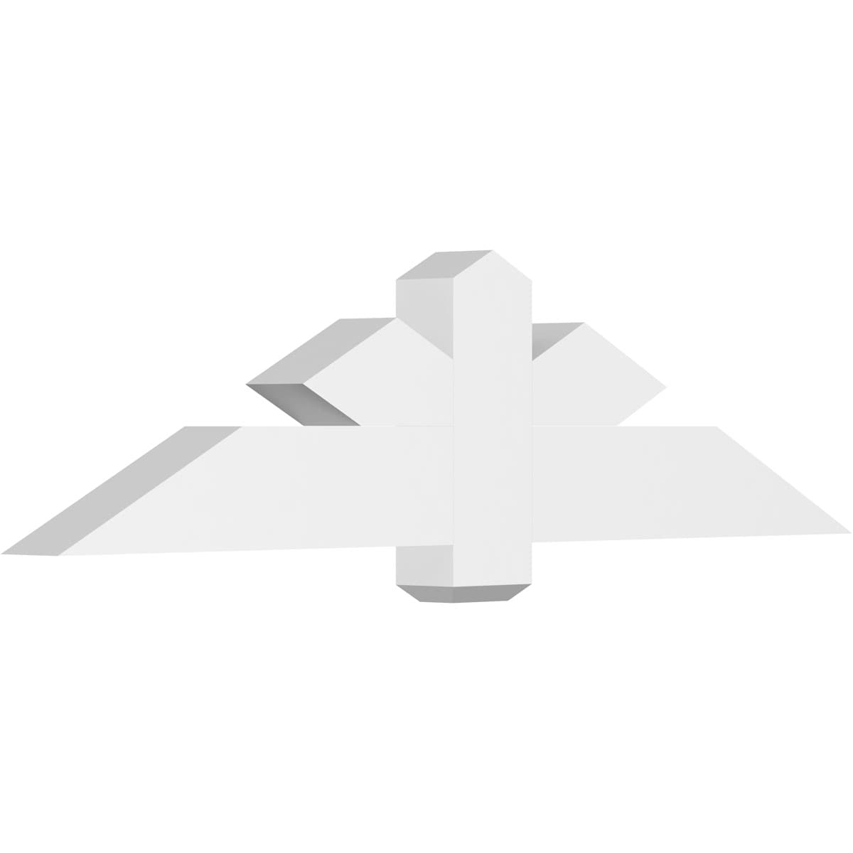 Ekena Millwork GBP060X15X0406KEN00 Kennewick White PVC Gable bracket