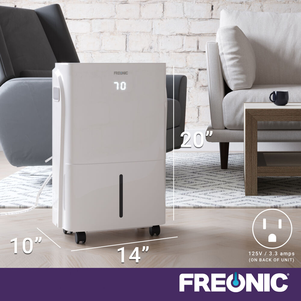 Freonic 22-Pint 3-Speed Dehumidifier ENERGY STAR (For Rooms 1001- 1500 sq ft)  in the Dehumidifiers department at