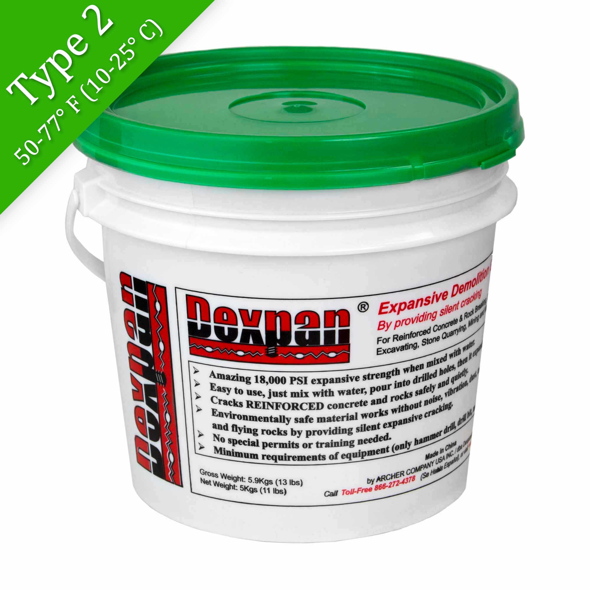 Dexpan DEXPAN11BKT2 11 Pound(s) Concrete and stone demolition Remover