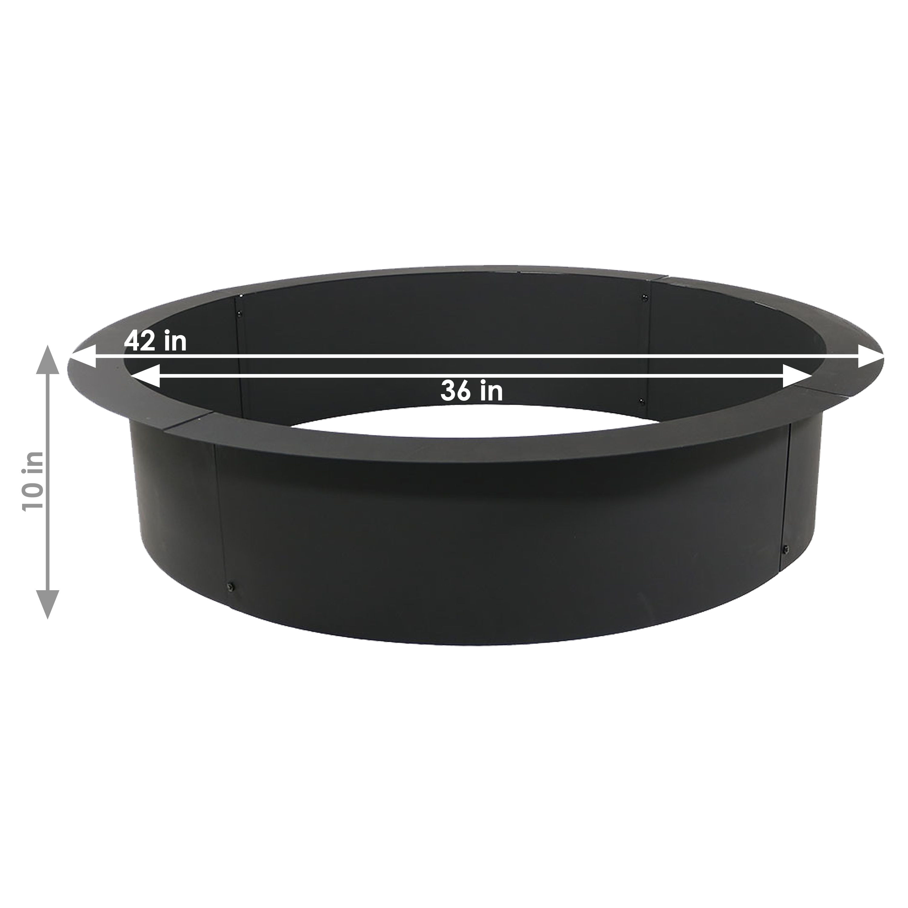Sunnydaze 42-Inch Black Steel Fire Pit Ring Insert