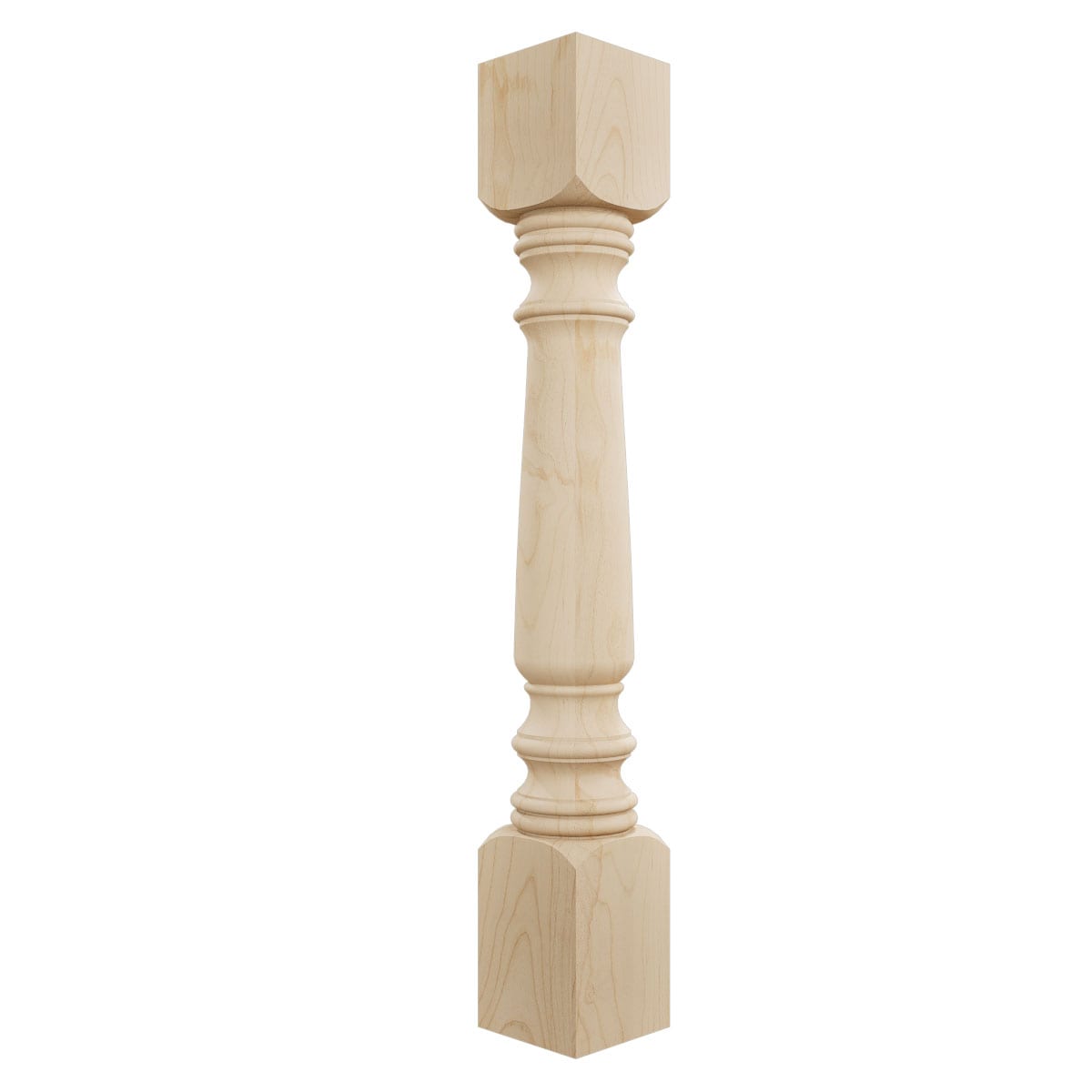 Ekena Millwork COL05X05X35LEAL Legacy Tapered Cabinet Column 3-ft x 5-in Unfinished Alder Wood Tapered Square Column