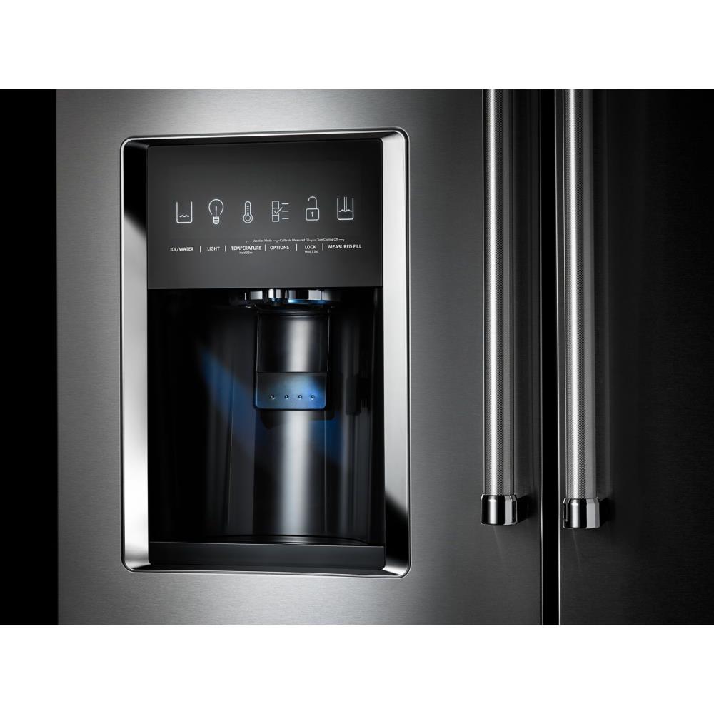 KitchenAid 25.8 Cu. Ft. 5-Door French Door Refrigerator Black Stainless  Steel KRMF706EBS - Best Buy