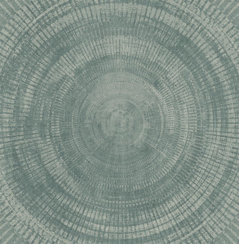 A-Street Prints 2949-61114 Imprint 56.4-Sq. Feet Teal Paper Medallion Unpasted Wallpaper