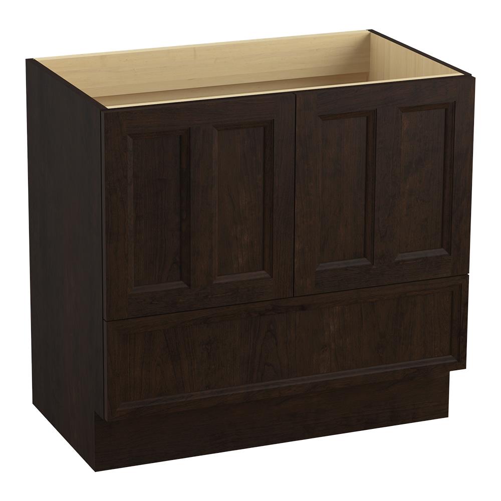 KOHLER Damask 36-in Claret Suede Bathroom Vanity Cabinet in the ...