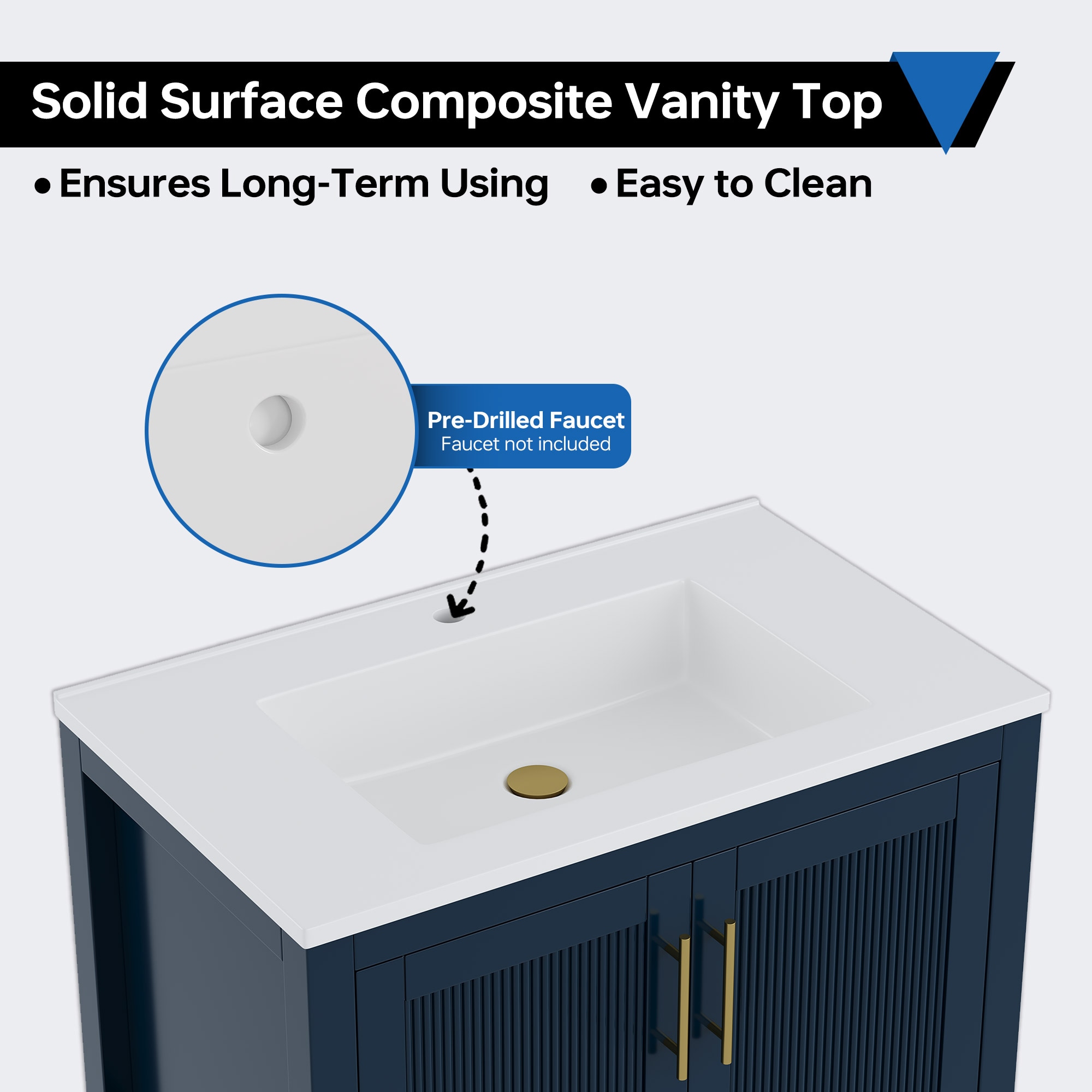 DELUXE LIVING V24014KD-31SB Bath-Vanity-Combo - View #10