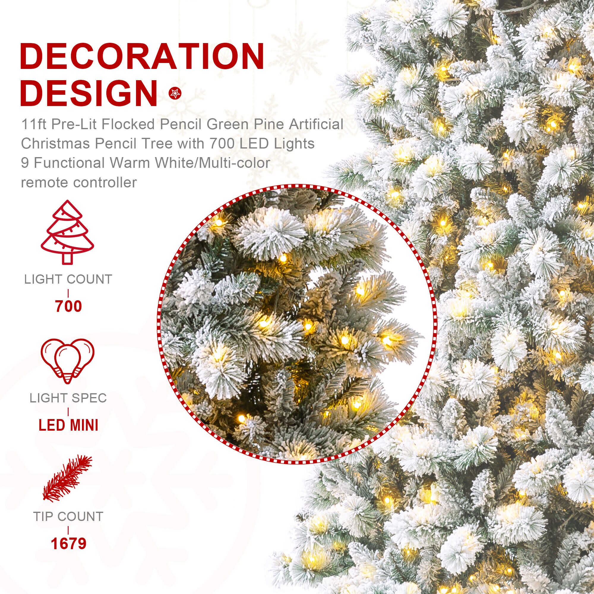 Glitzhome 2014600137 Artificial-Christmas-Trees - View #9
